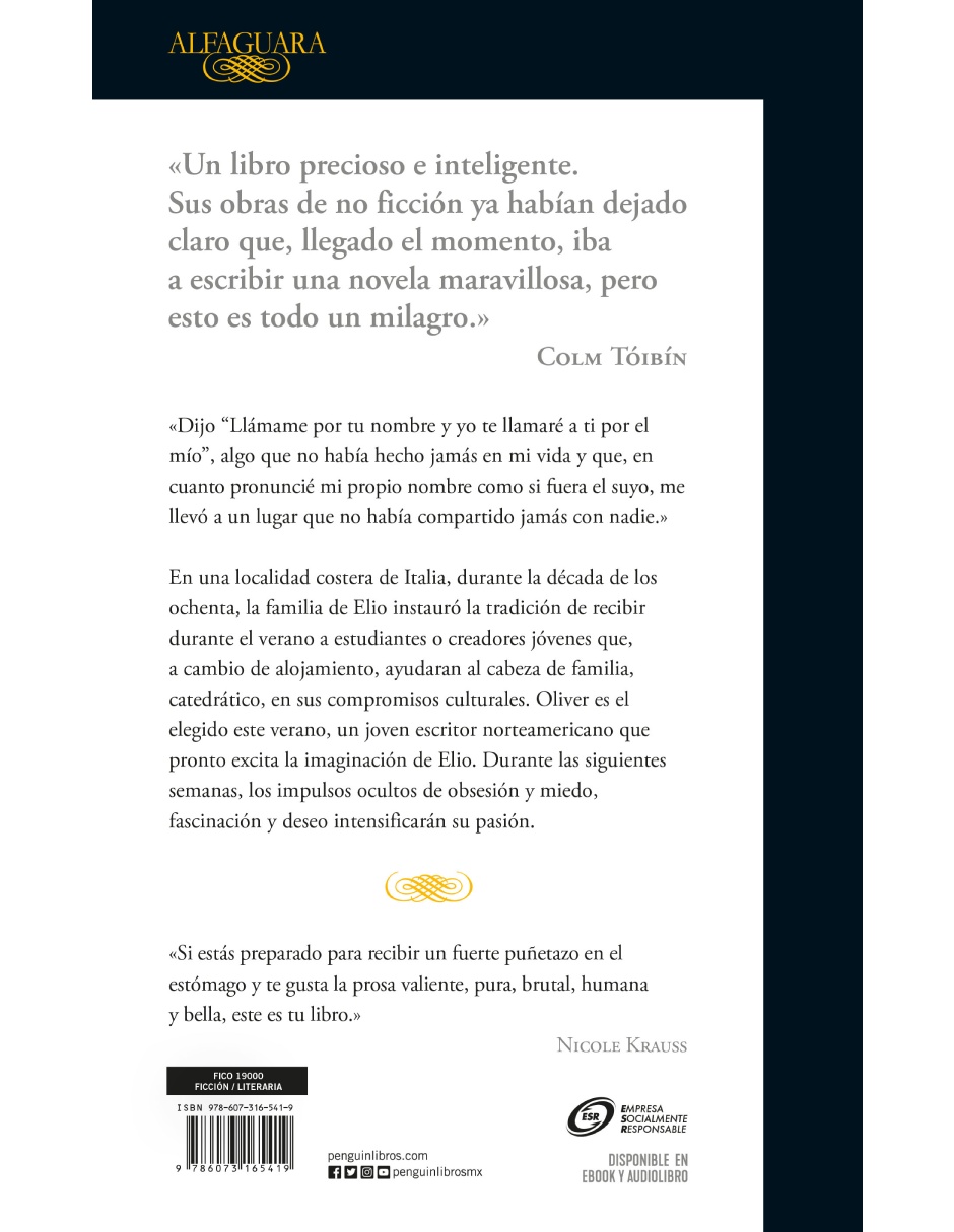 Llámame por tu nombreAutorAndré Aciman