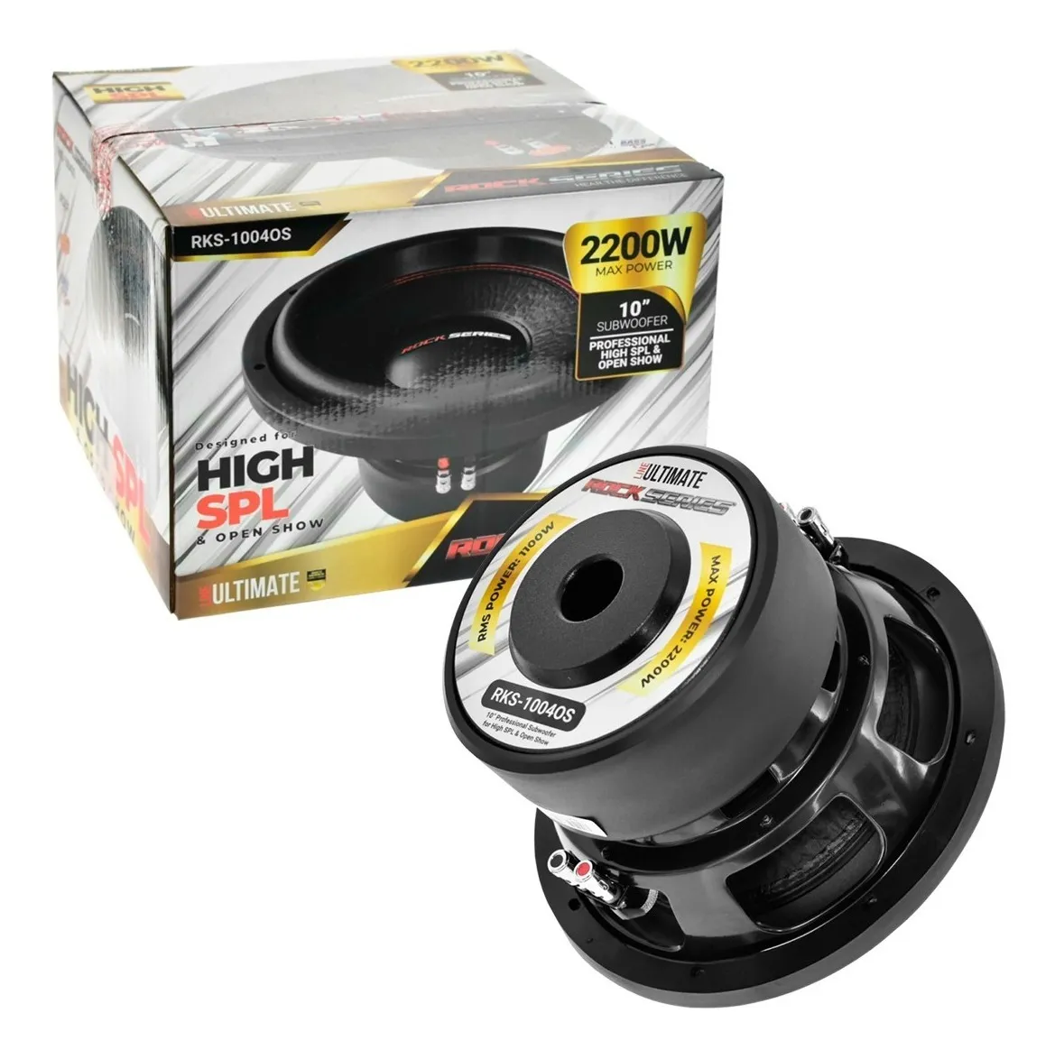 Paquete de 2 Subwoofer 10" DVC Rock Series RKS-1004OS 4Ohms 850/1700W