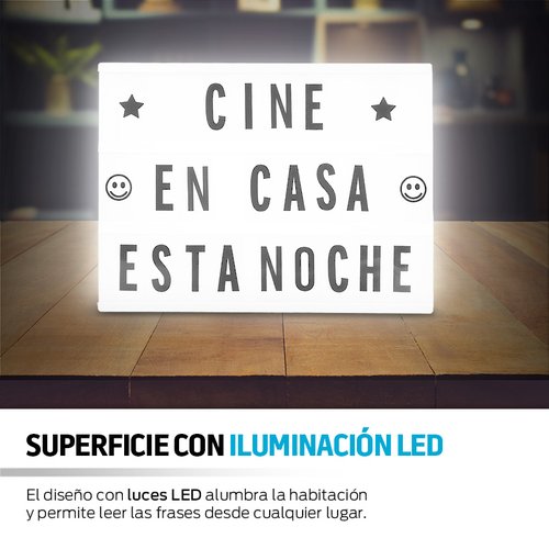 Letrero Luminoso LED Tipo Cartelera de Cine Vintage Redlemon