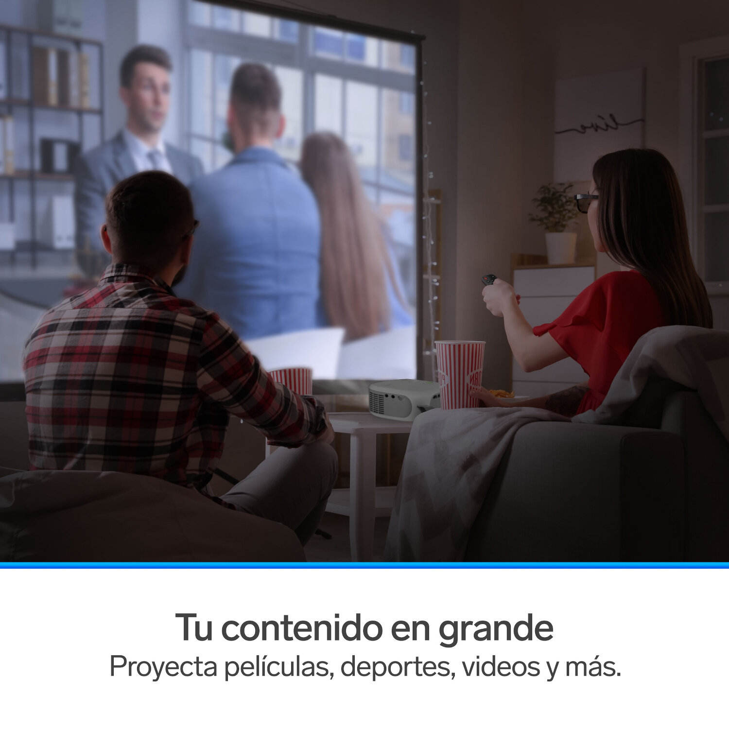 Mini proyector multimedia de 2800 lúmenes, portátil 