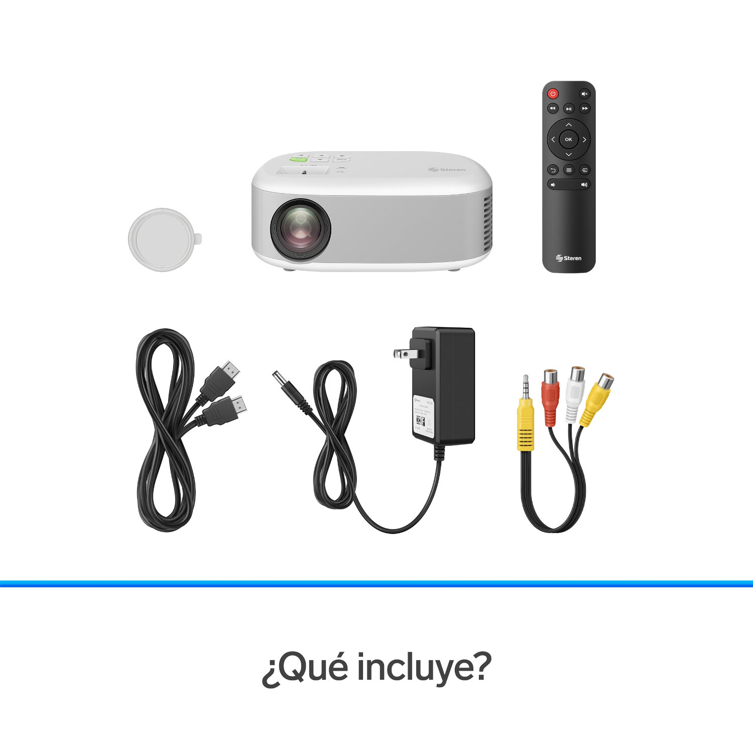 Mini proyector multimedia de 2800 lúmenes, portátil 