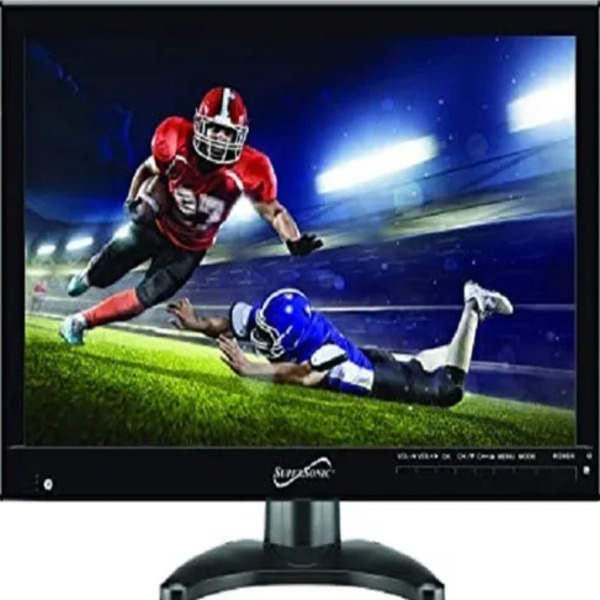 SUPERSONIC DVD Portátil 9 Pulgadas LCD Tv Con Radio FM SC-499 | USB/SD | Recargable | Negro 