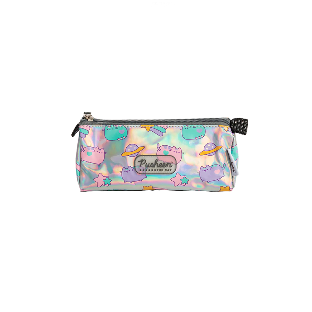 Lapicera Gato Pusheen The Cat Space Silver Holografico