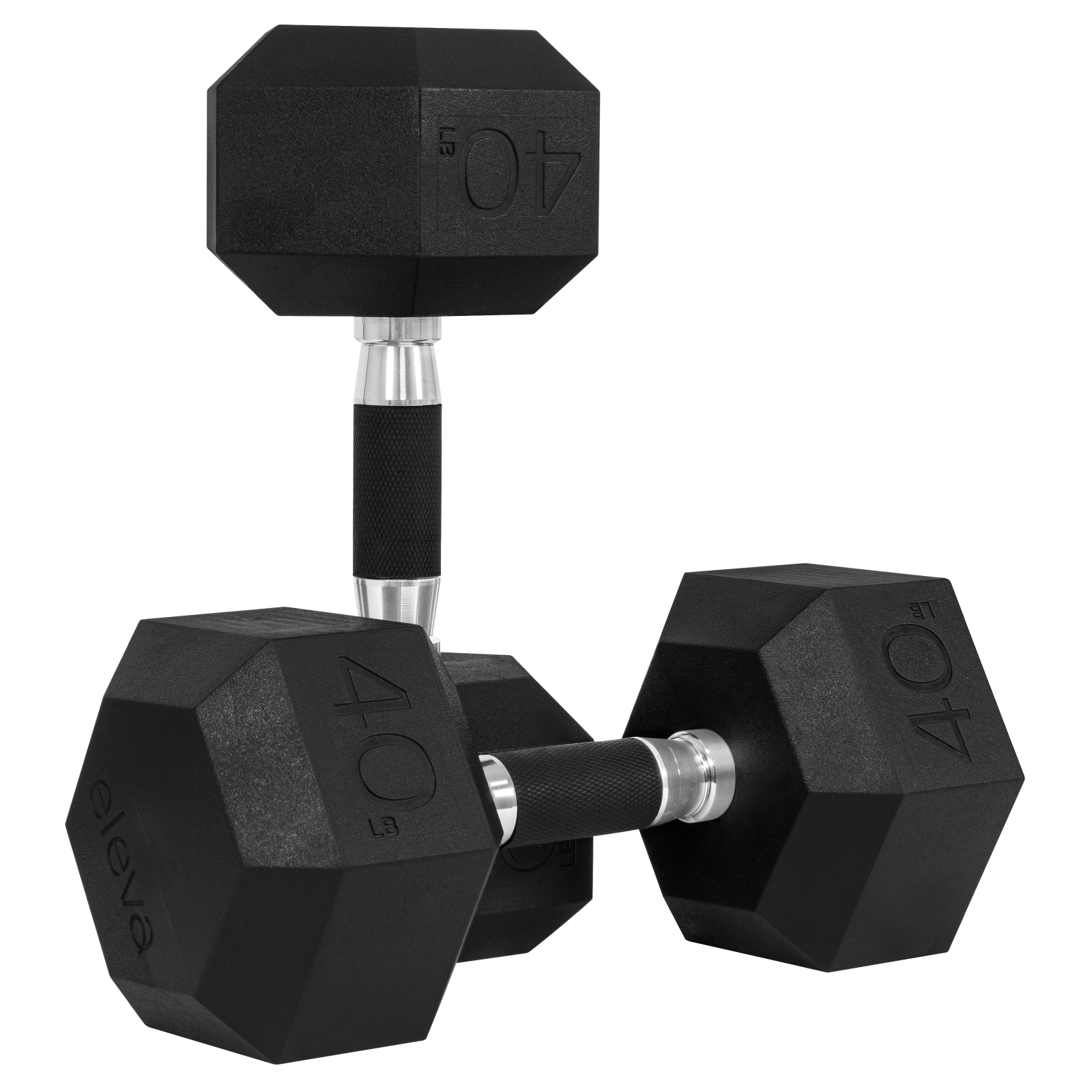 Set de Mancuernas Hexagonal 40Lb Cromada C/2 Pz
