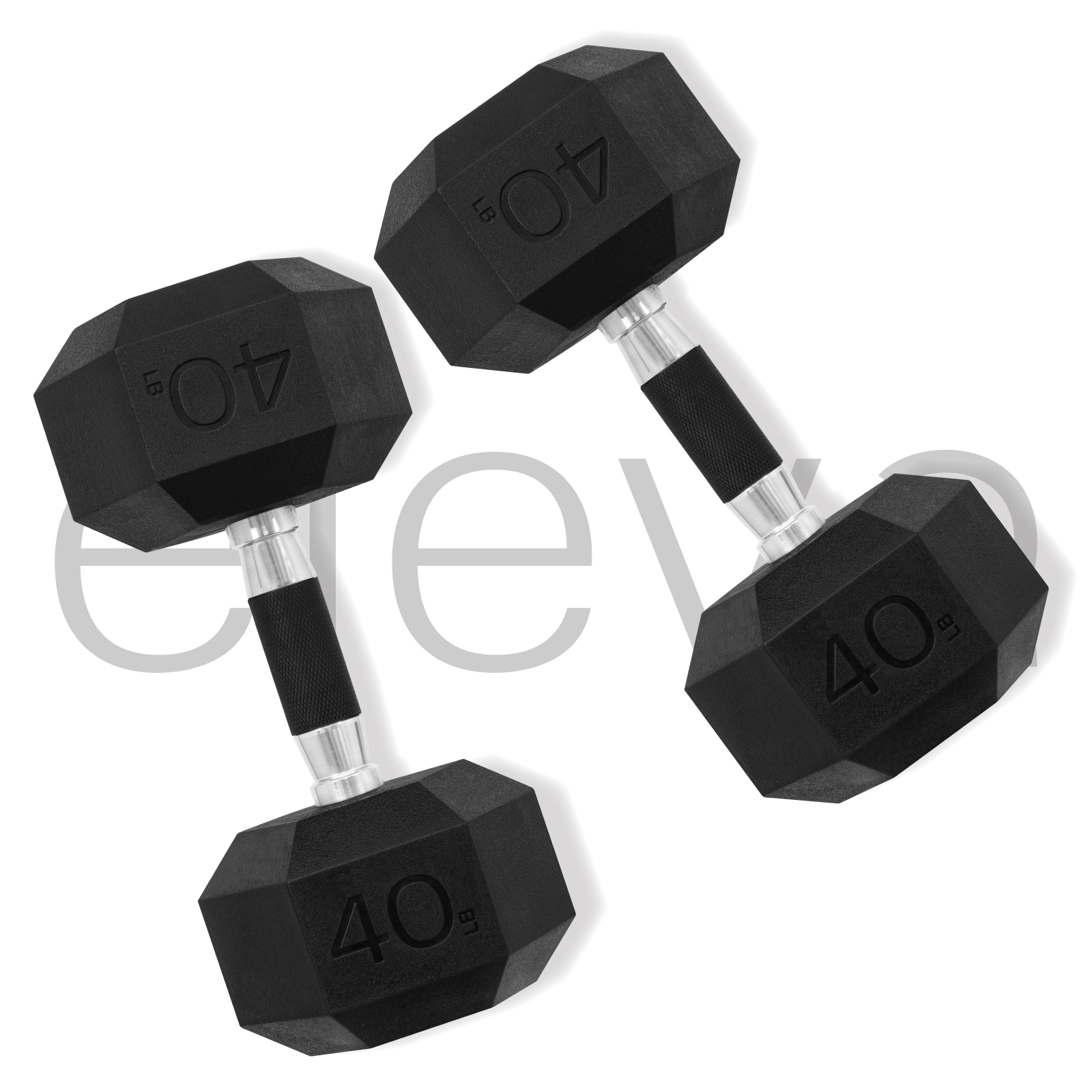 Set de Mancuernas Hexagonal 40Lb Cromada C/2 Pz