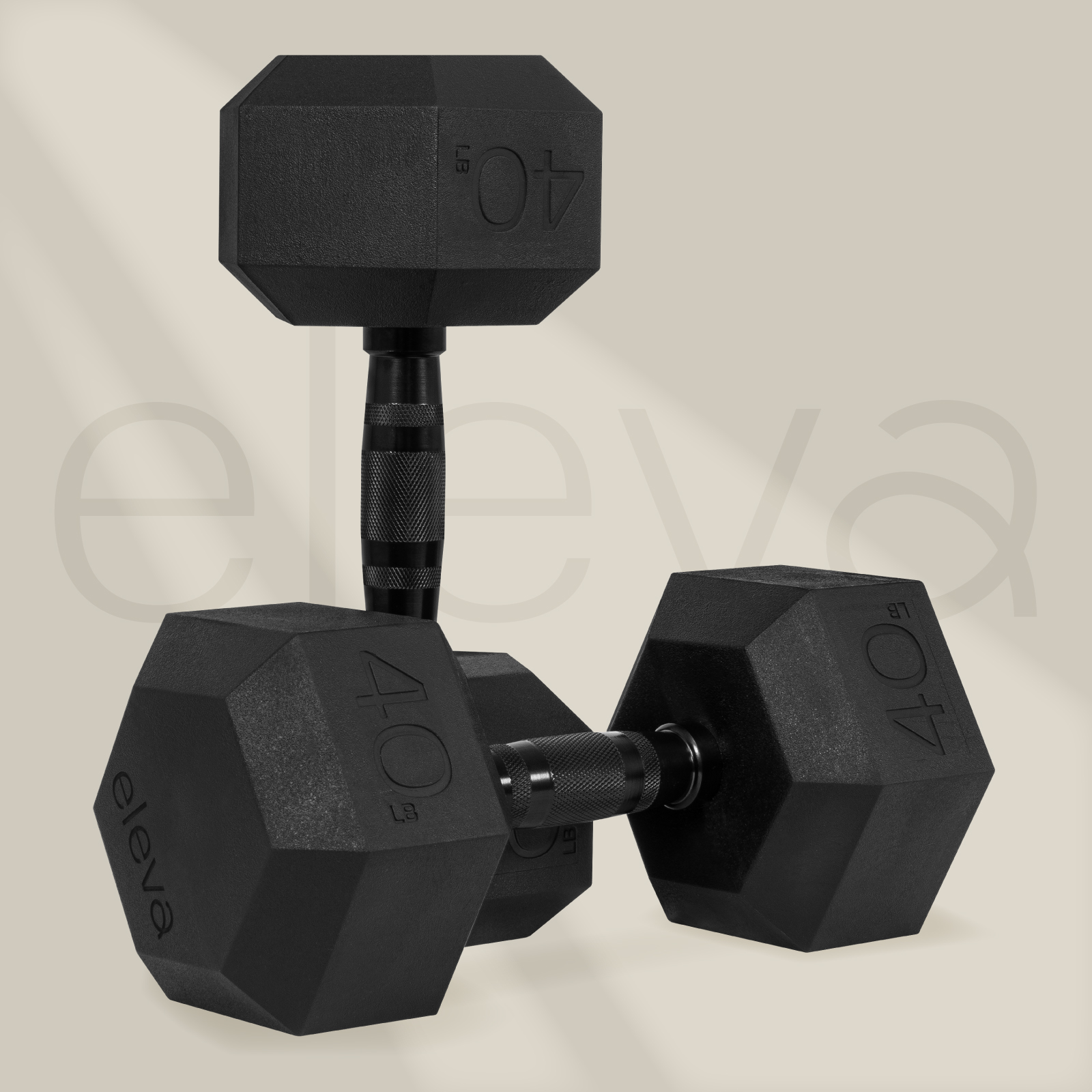 Set de Mancuernas Hexagonal 40Lb Cromada C/2 Pz