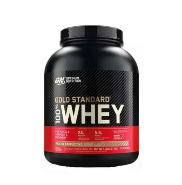 Gold Standard 100 % Whey Protein 5LB (70 serv) sabor moka capuchino