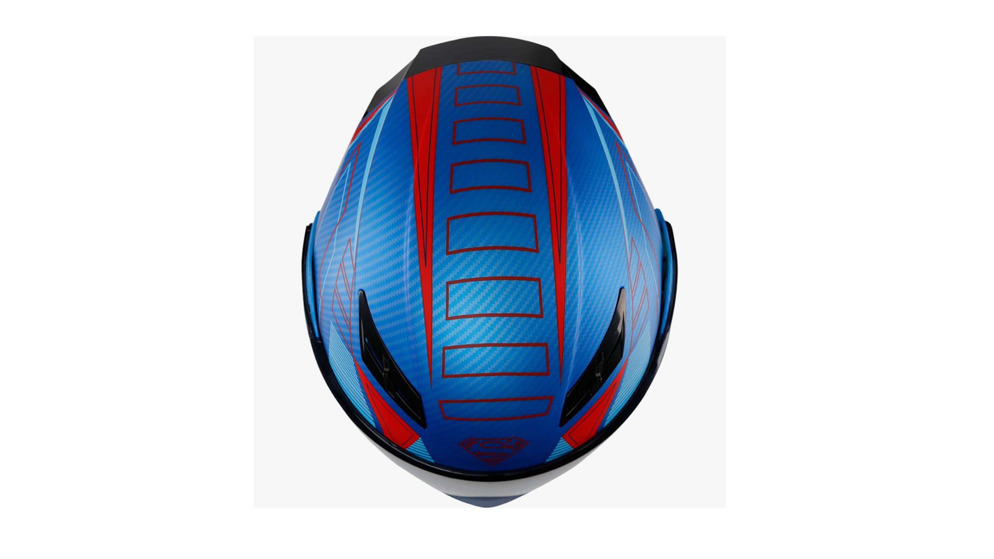 CASCO KOV SUPERMAN ESTELAR AZUL ABATIBLE PARA MOTO CERTIFICADO DOT