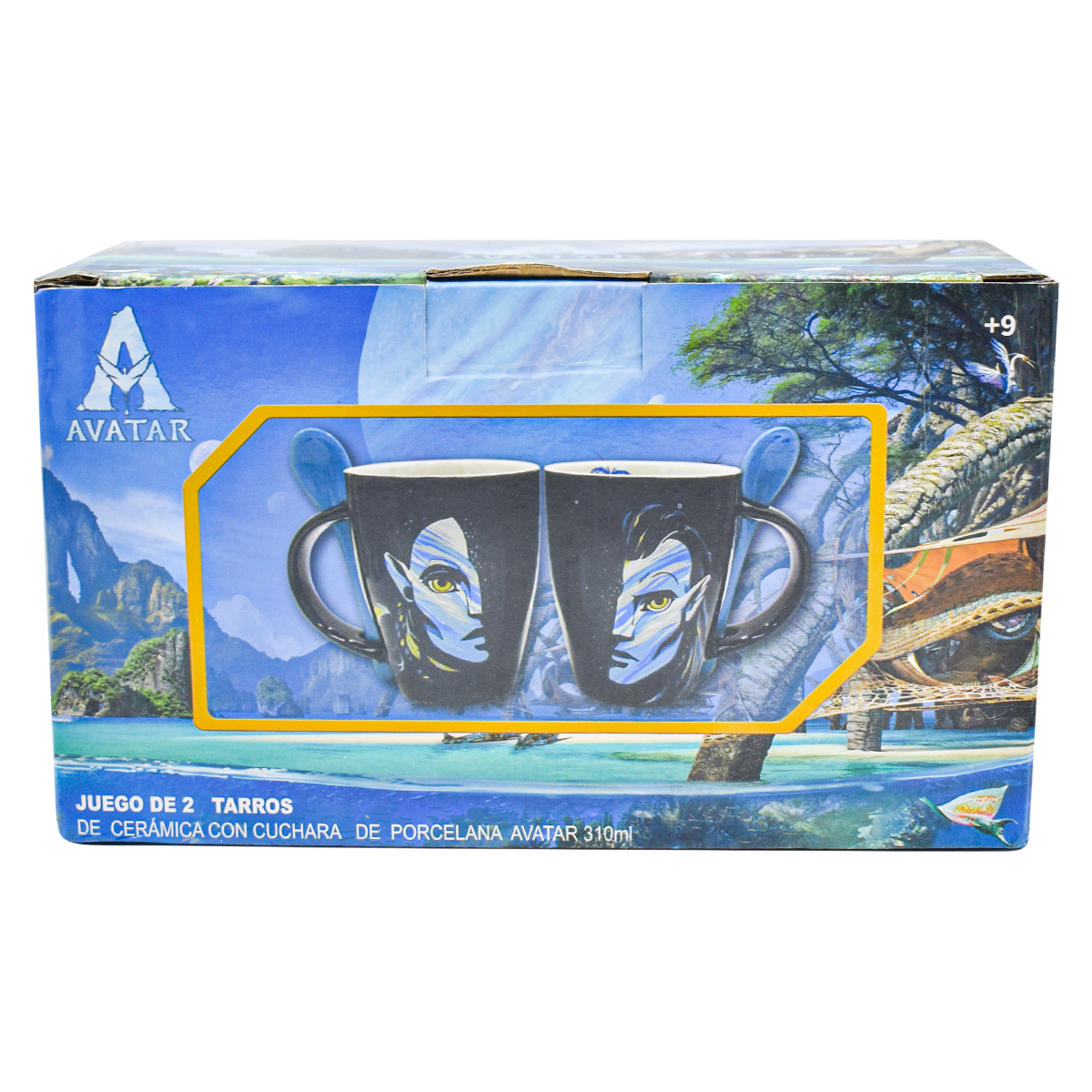 Fun Kids 1738-302 Set Tazas Cerámica Avatar Jake Sully & Neytiri con cuchara 410ml