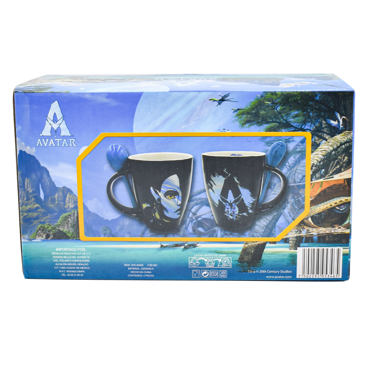 Fun Kids 1738-302 Set Tazas Cerámica Avatar Jake Sully & Neytiri con cuchara 410ml