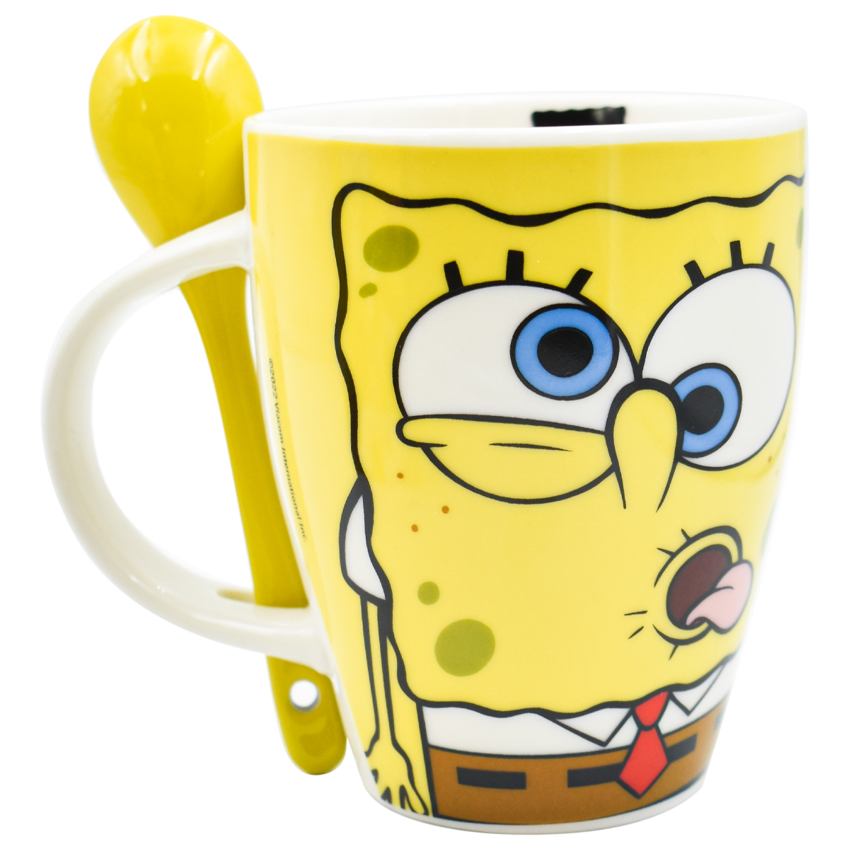 Fun Kids 1738-274 Set Tazas Cerámica Bob Esponja con cuchara 310ml