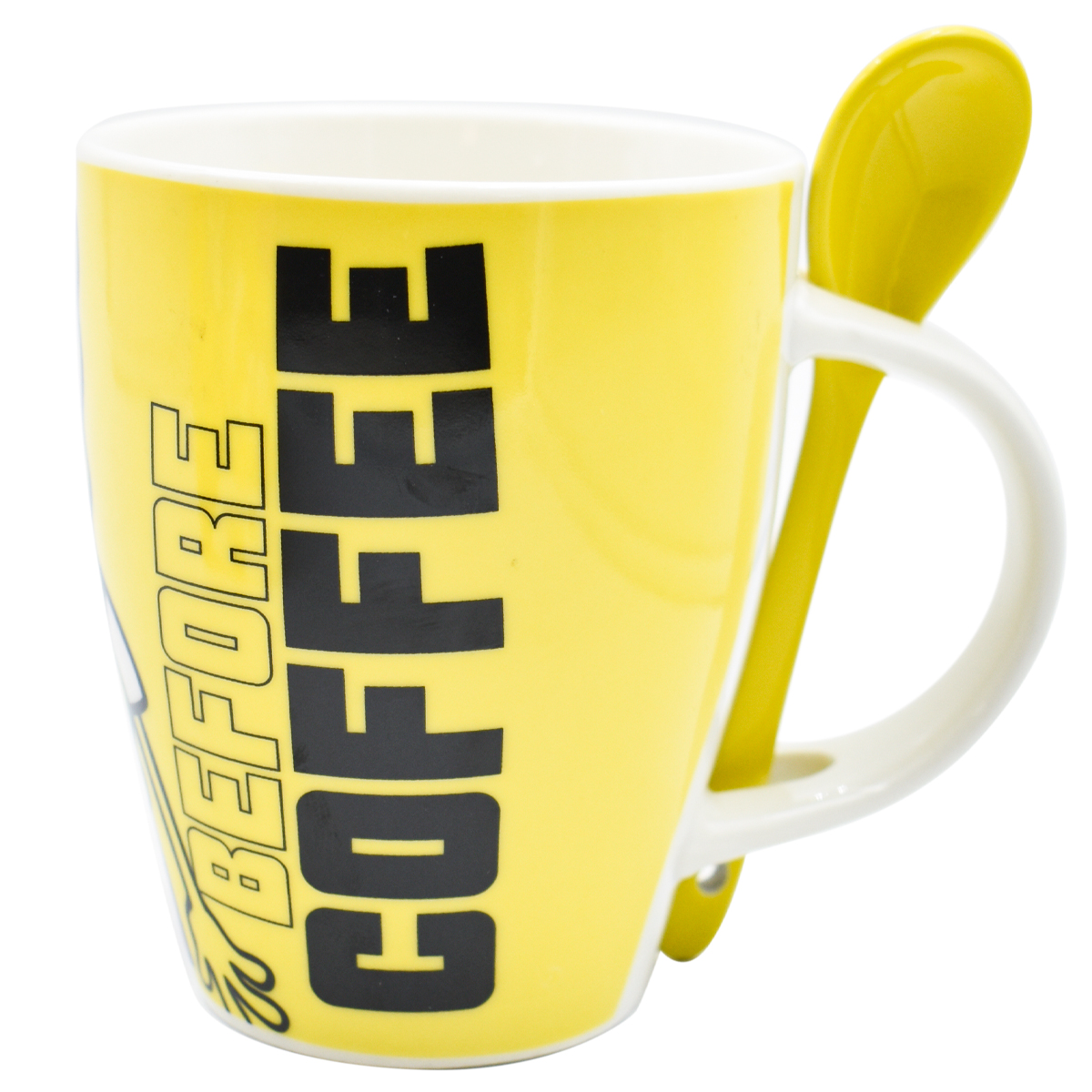 Fun Kids 1738-274 Set Tazas Cerámica Bob Esponja con cuchara 310ml