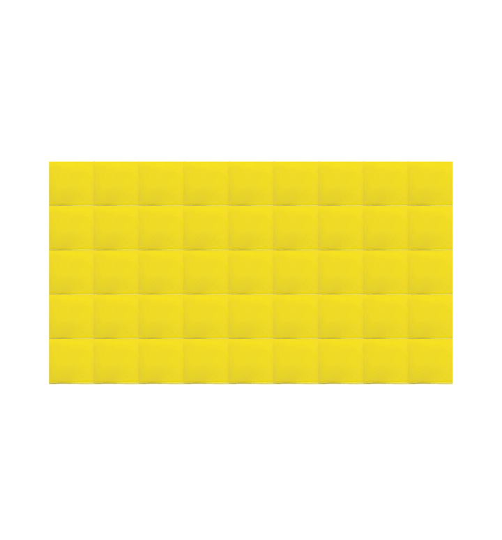 Azulejo 10.5cm Artesanal Tipo Talavera Liso 45 Pz Amarillo