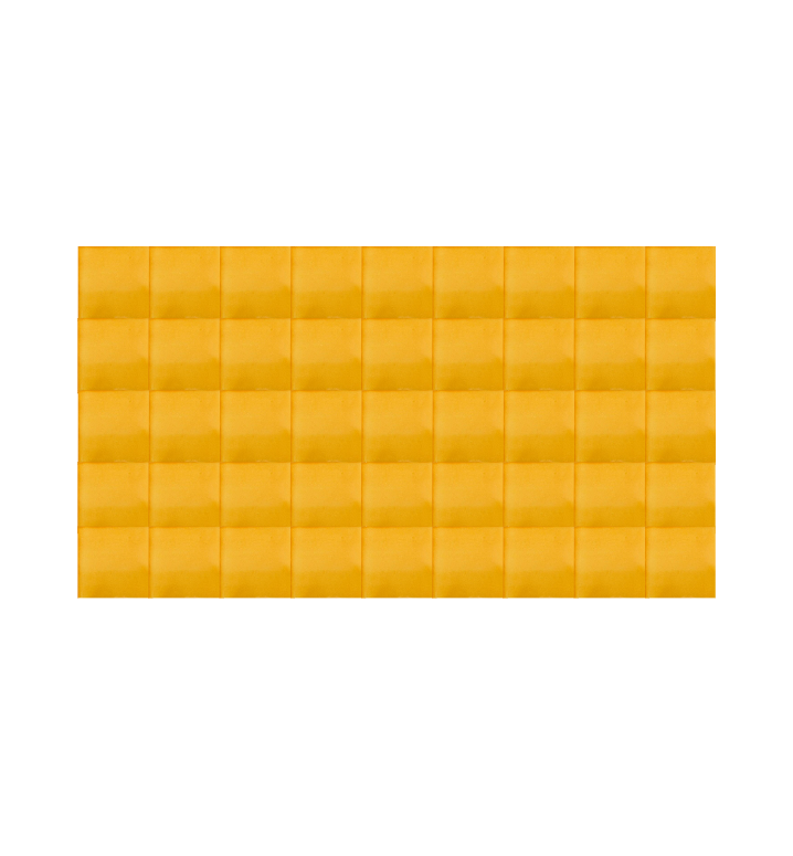 Azulejo 10.5cm Artesanal Tipo Talavera Liso 45 Pz Amarillo