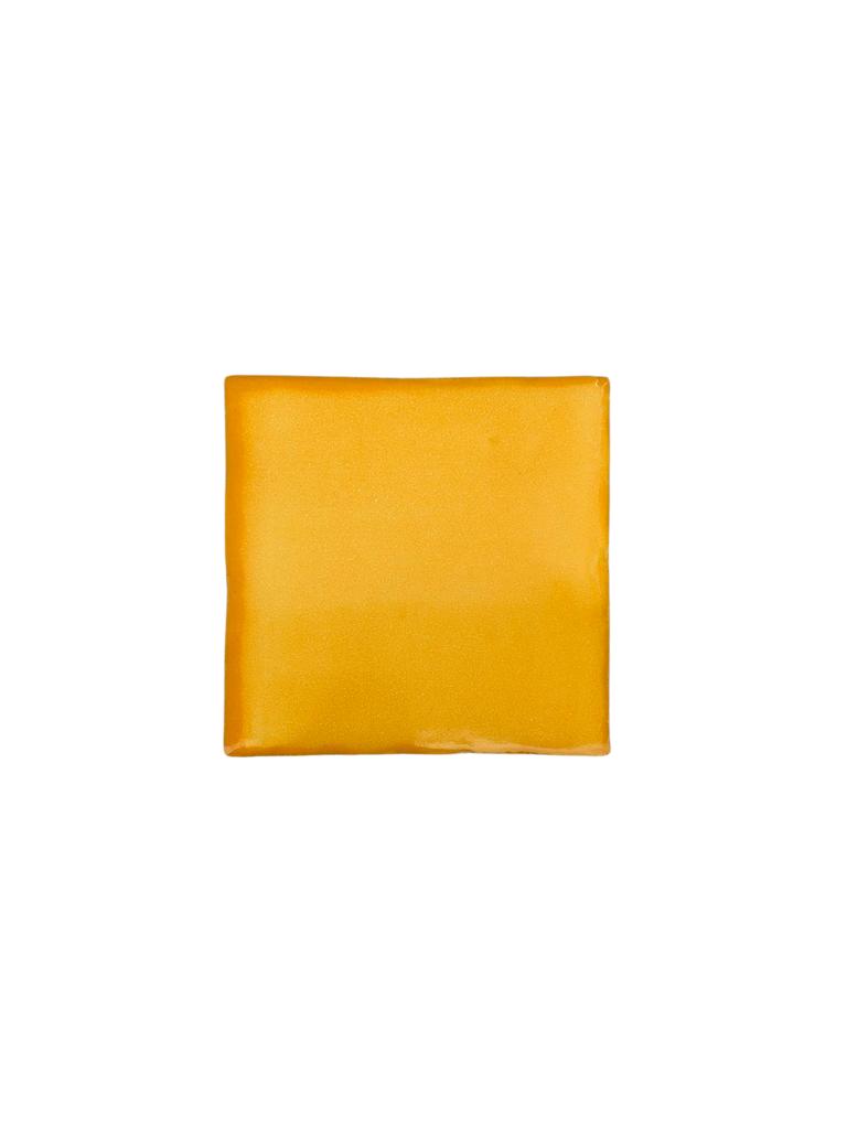 Azulejo 10.5cm Artesanal Tipo Talavera Liso 45 Pz Amarillo