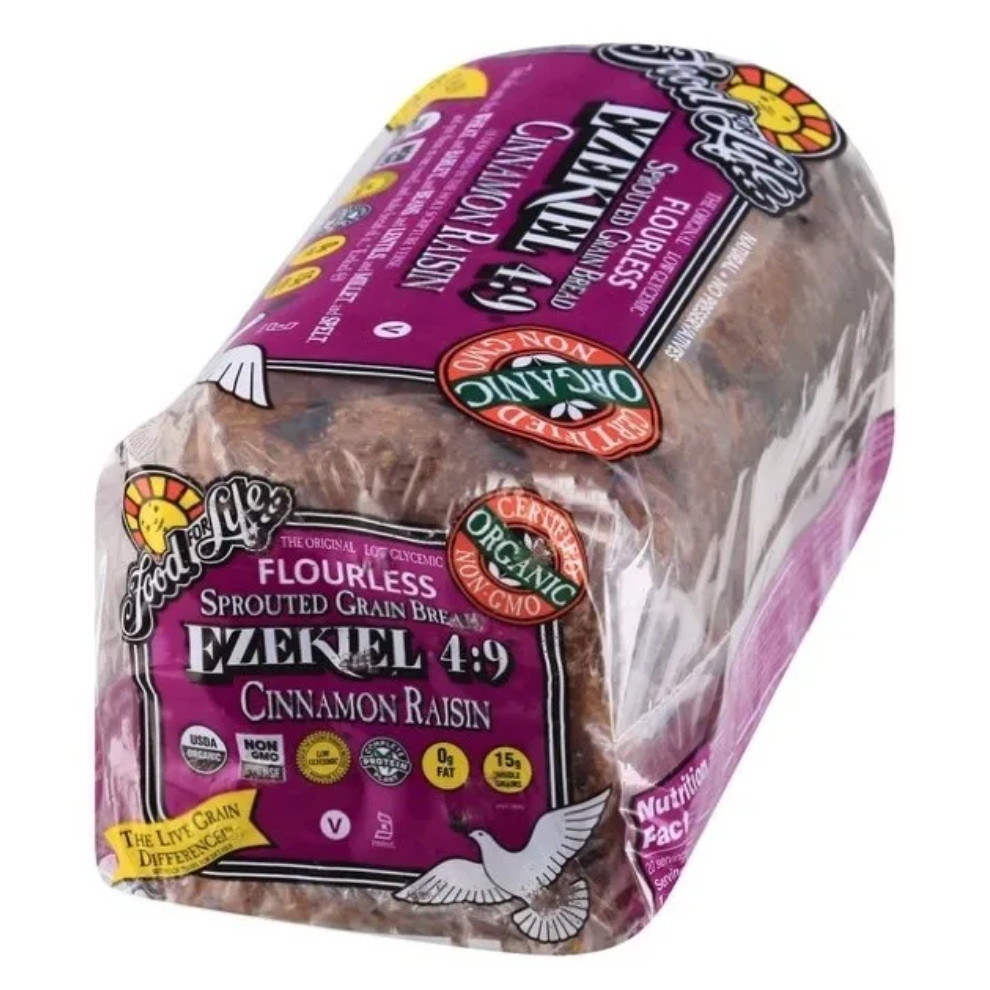 Pan Ezekiel Food for Life Cereales Germinados con Pasas y Canela 680 g
