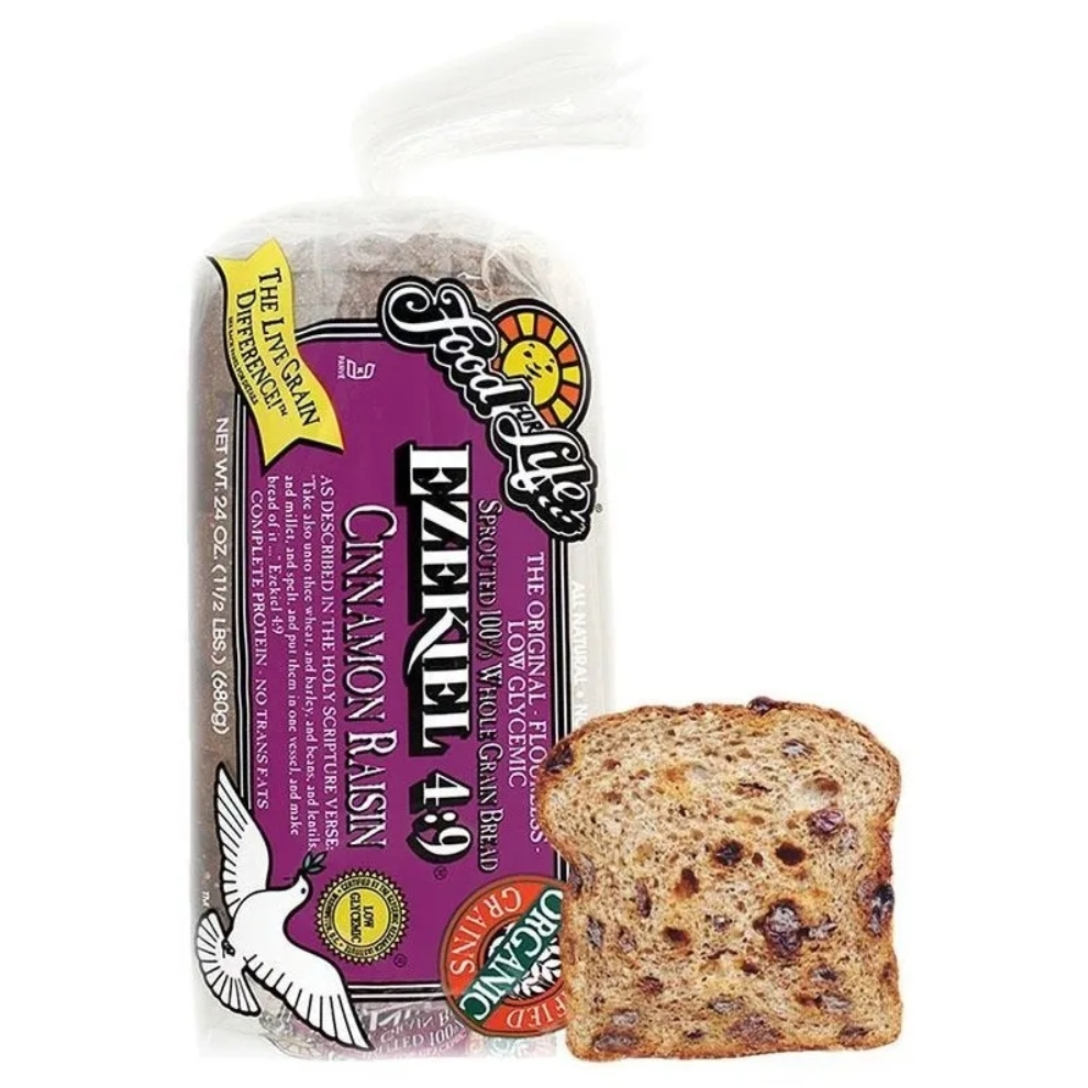 Pan Ezekiel Food for Life Cereales Germinados con Pasas y Canela 680 g