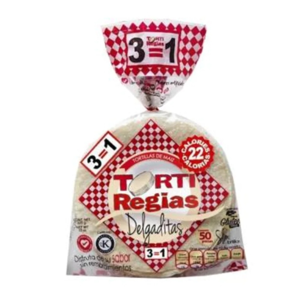 Tortillas Delgaditas Blancas Tortiregias 3 bolsas con 50 piezas