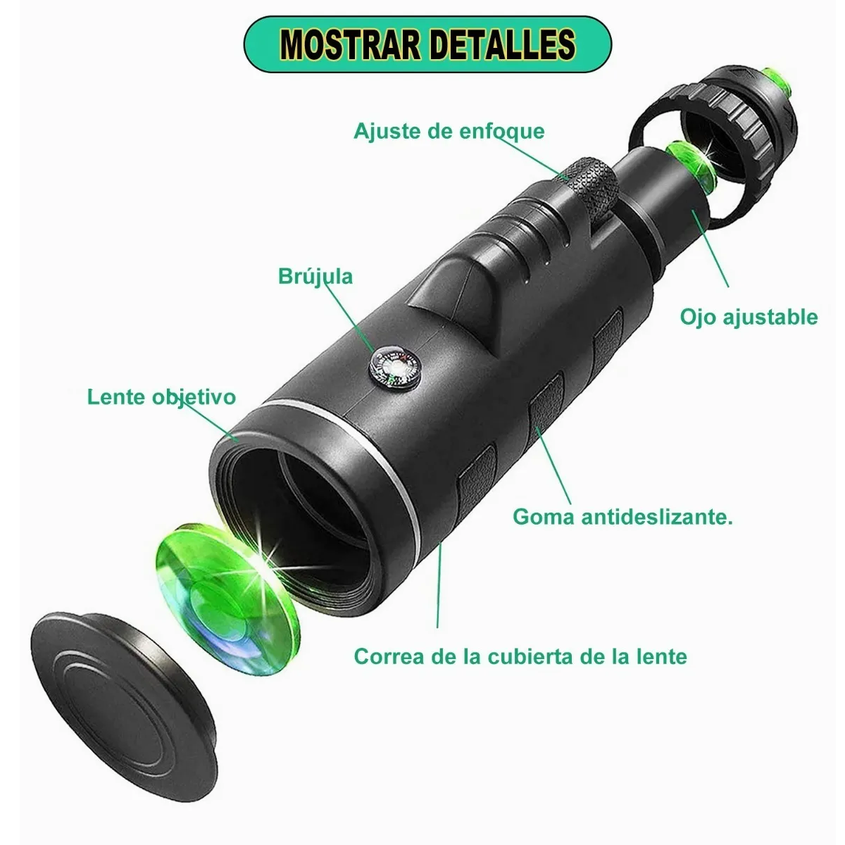Monocular Telescopio Para Celular 40x60 Hd Con Clip Trípoide