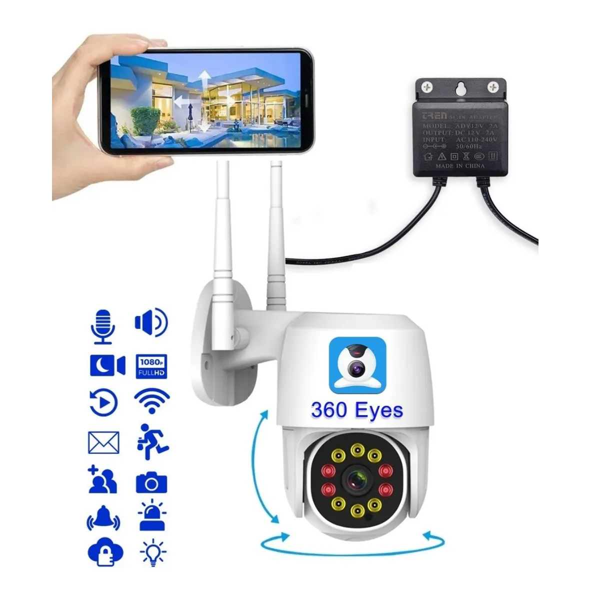 App 360eyes Pro 360eyes Onvif 1080p Wireless Wifi Phone Cloud
