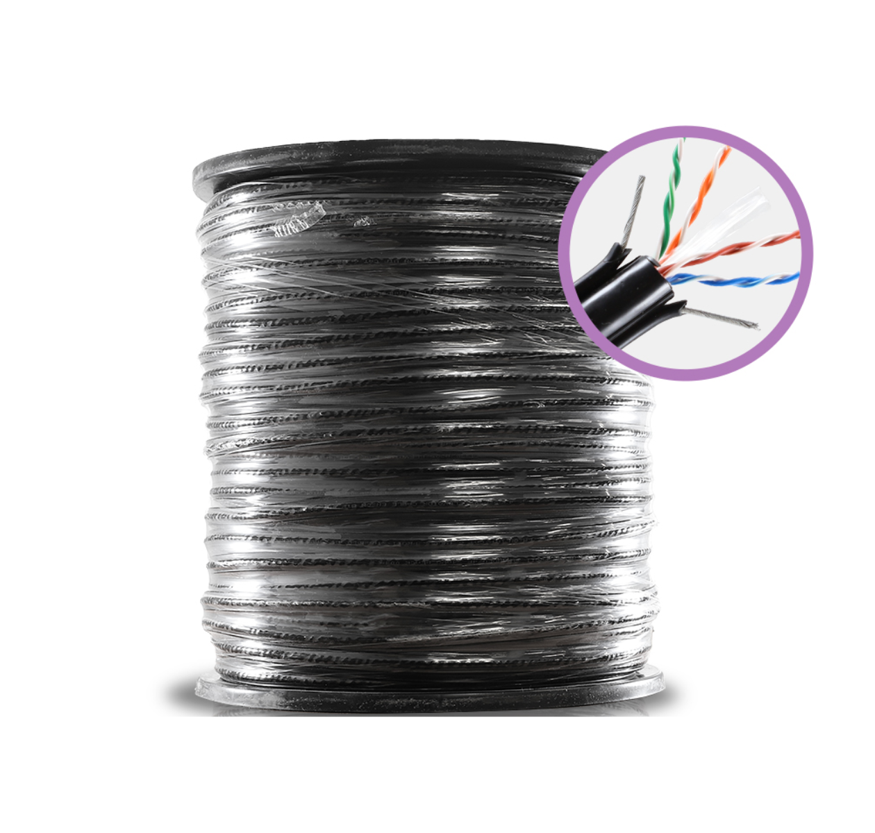 Cable UTP para Elevador CAT6 Serie PRO-II Calibre 23 AWG 100% Cobre ENSON 43352B3055