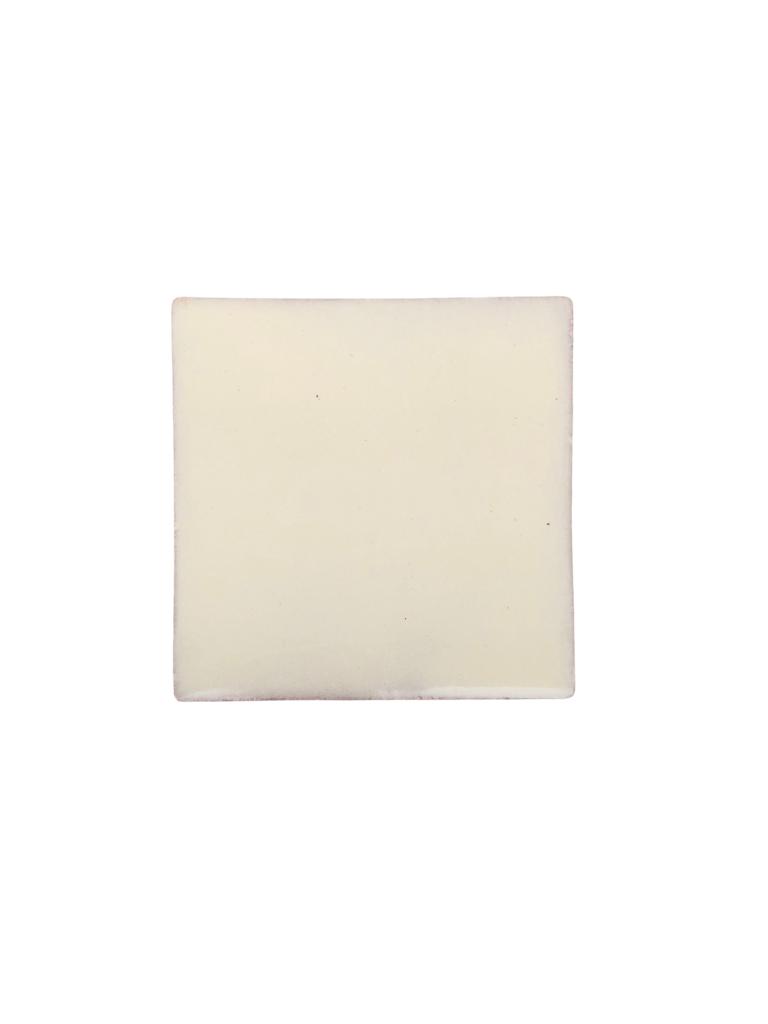 Azulejo 10.5cm Artesanal Tipo Talavera Liso 45Pz Blanco