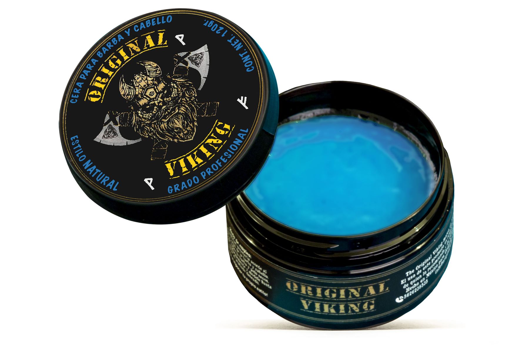 ORIGINAL VIKING | Cera NATURAL - SUPER FRESCA para Barba, Bigote y Cabello NIVEL PREMIUM, siéntete fresco e imponente y con tu estilo. Con Aroma fascinante, Sin sustancias dañinas, Vegano, Cruelty-Free. Atrévete y Conquístalo todo. 120g…