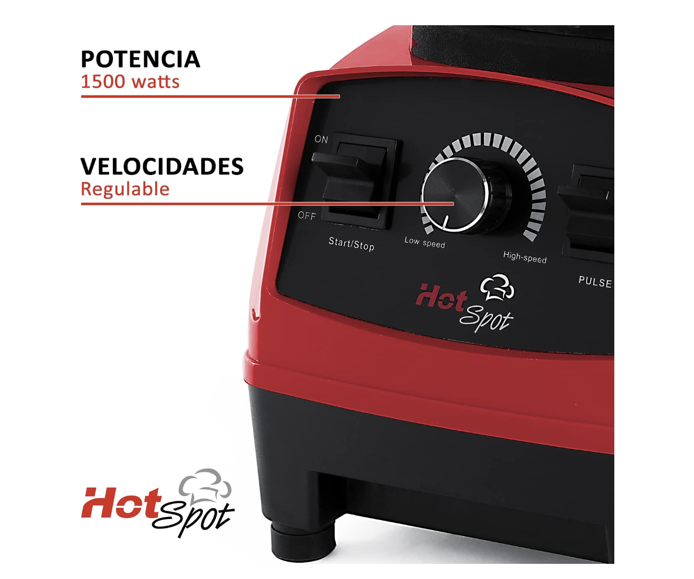 Licuadora Hot Spot 554 2 L Roja con vaso de policarbonato 1500W
