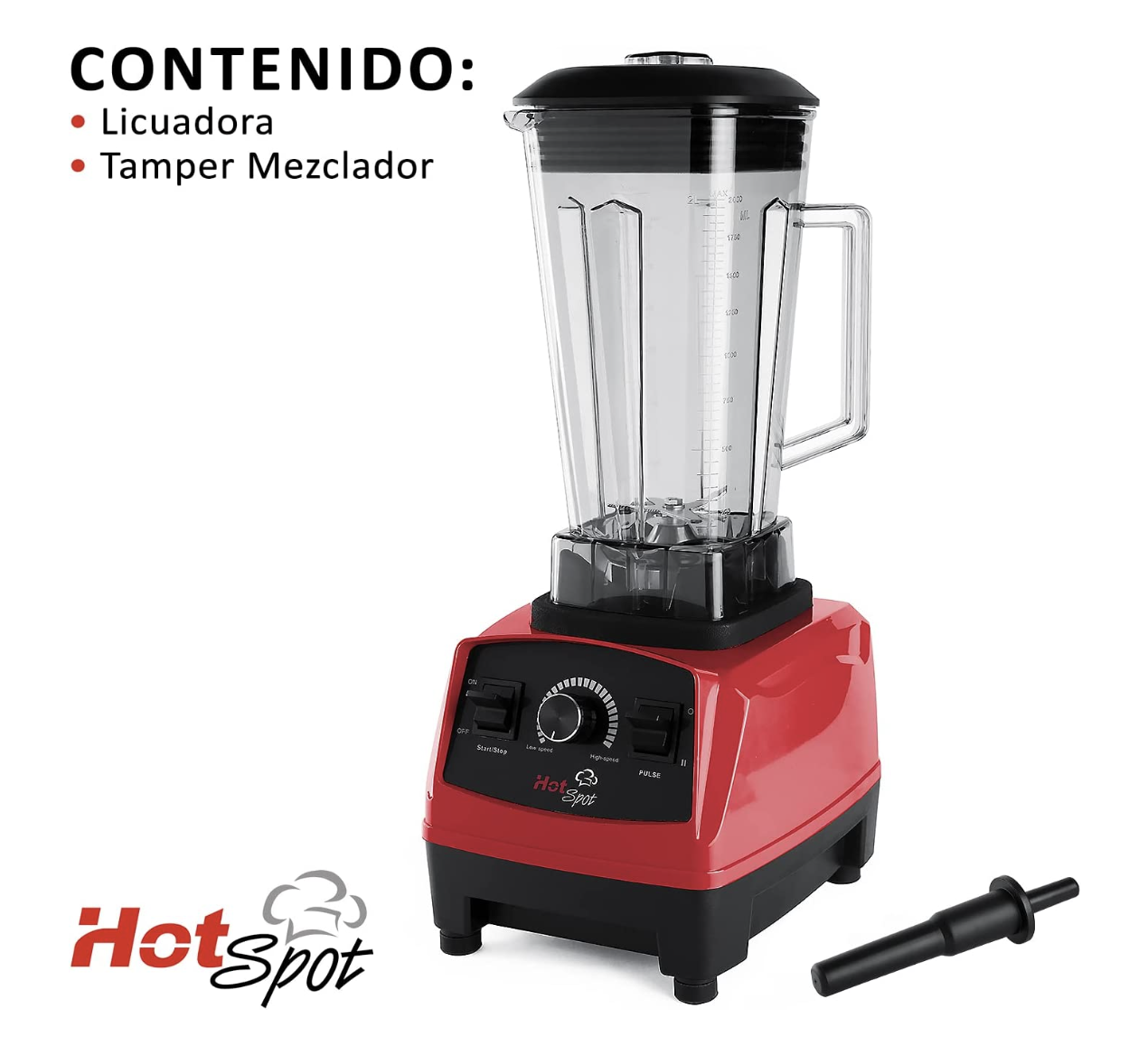 Licuadora Hot Spot 554 2 L Roja con vaso de policarbonato 1500W