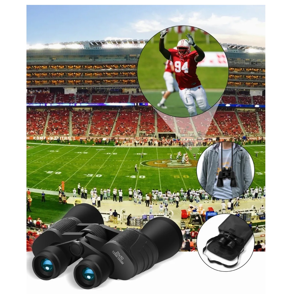 Binoculares Profesional  Prisma Fmc Lente