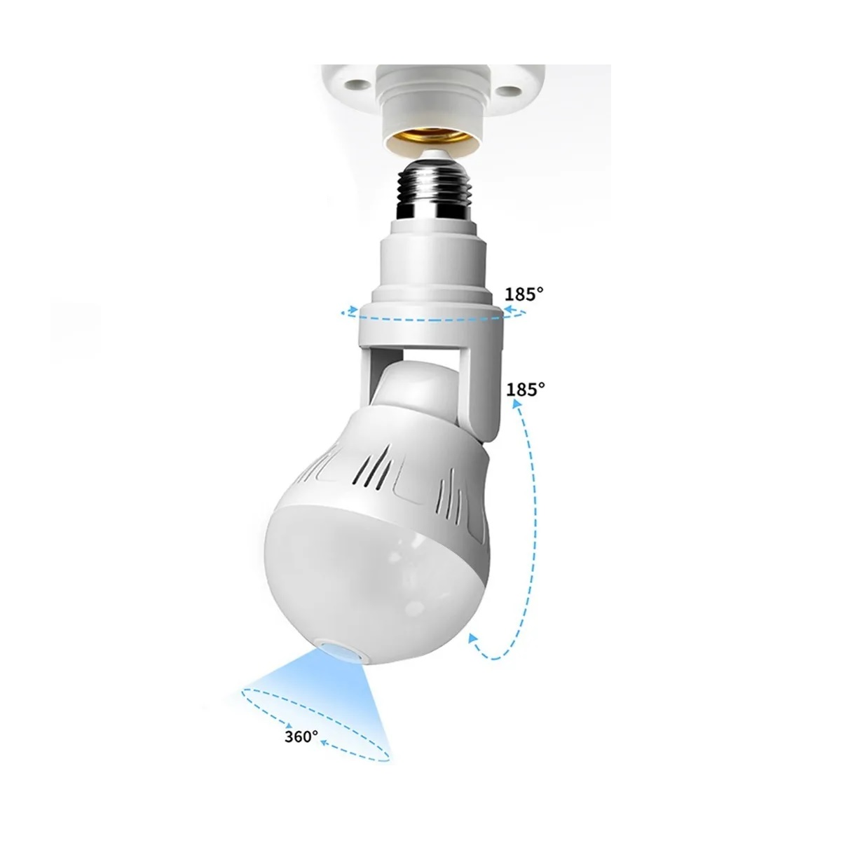 Cámara De Seguridad Panorámica 360º 1080p Foco Camara Wifi