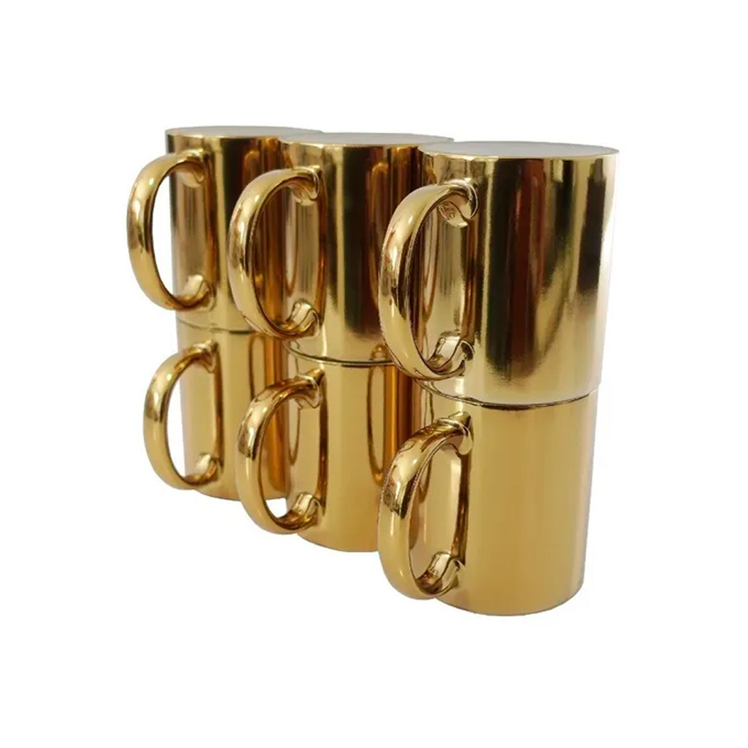 Caja de 36 piezas Taza Rigba Para sublimacion 11oz Dorada Espejo