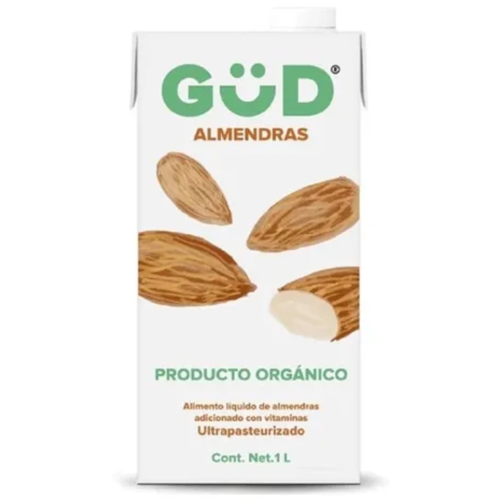 Caja de Leche de Almendra con Azúcar GÜD 12 piezas de 1L