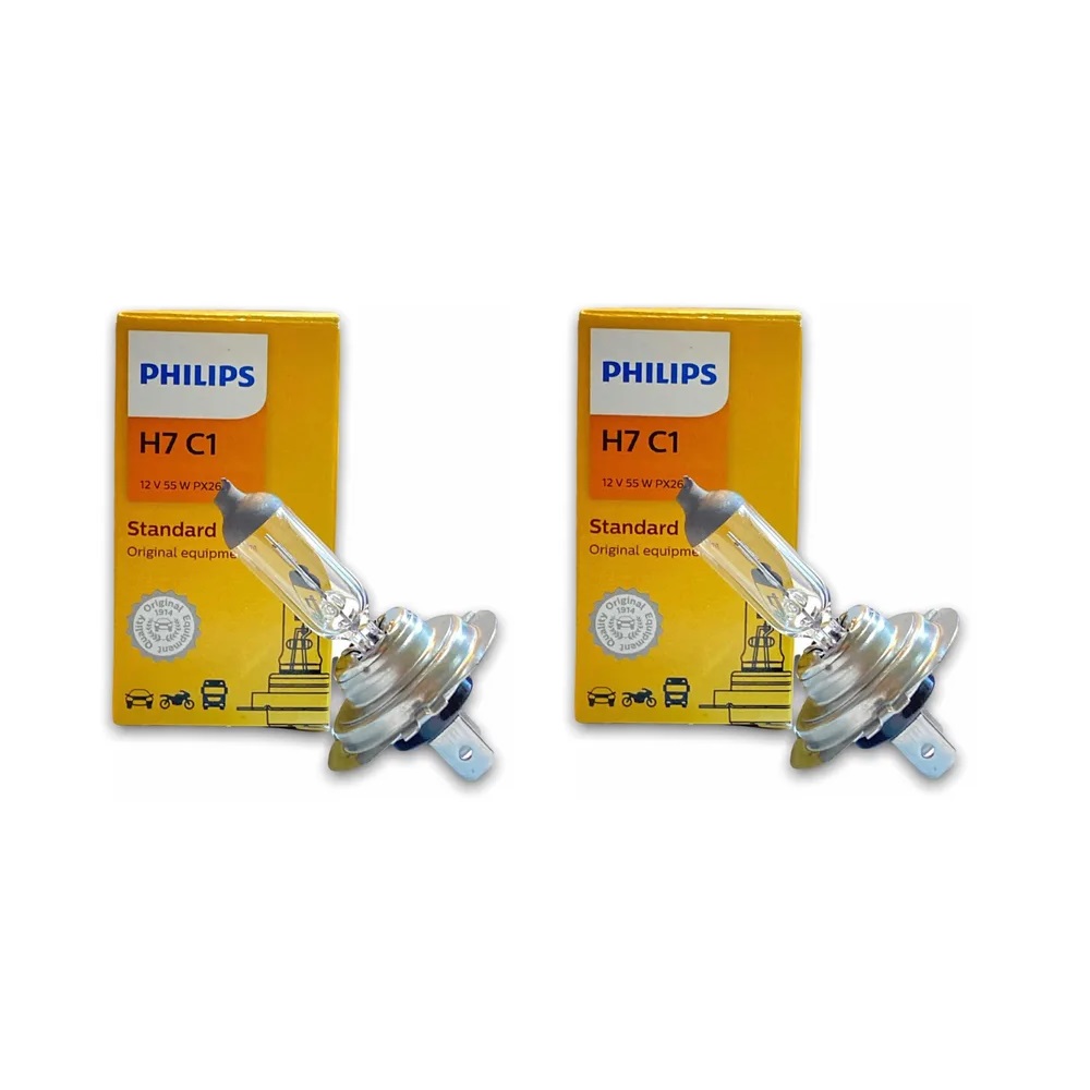 2 Focos Automotrices H7 55w Halogeno Philips