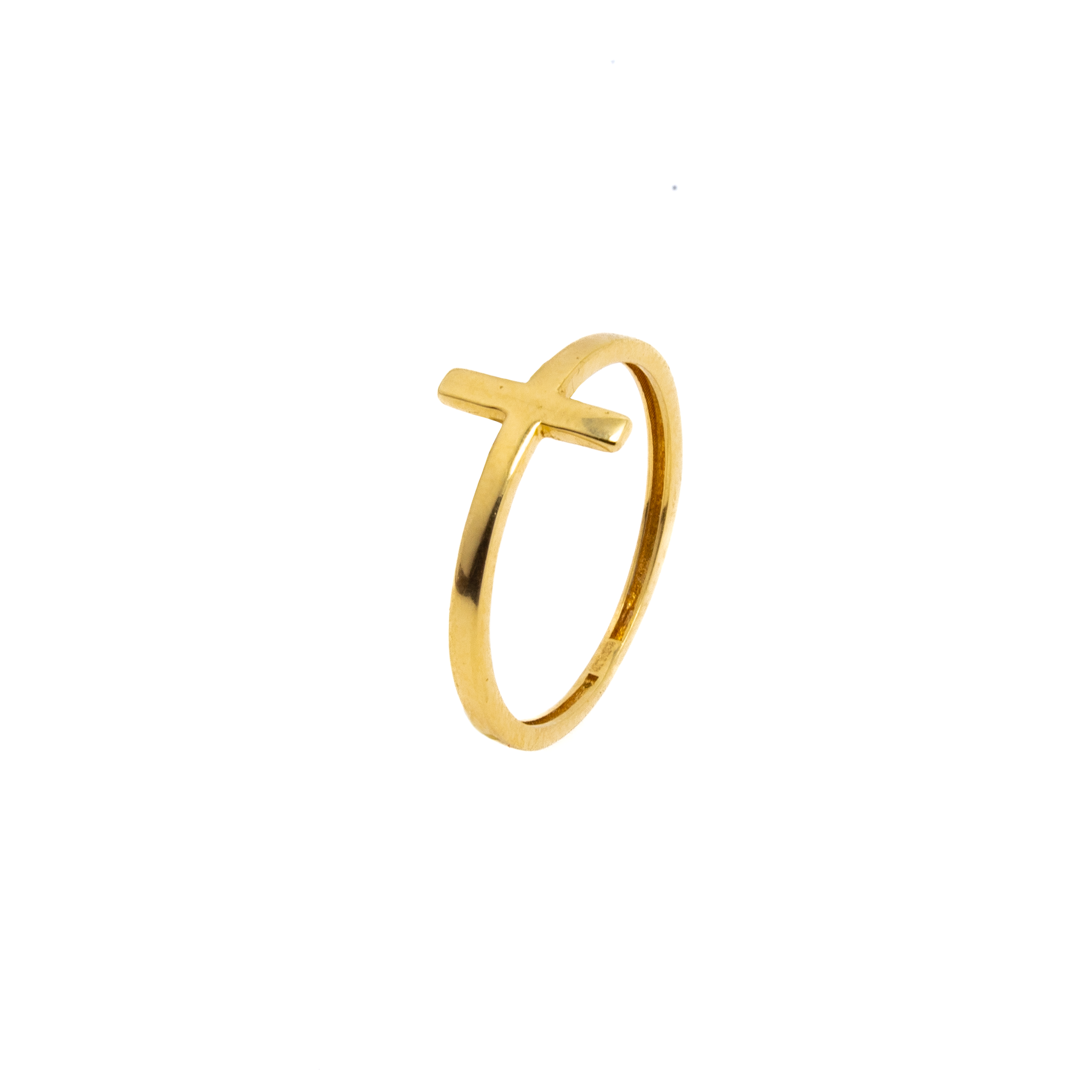 Anillo Cruz Oro Italiano 14 Kilates.
