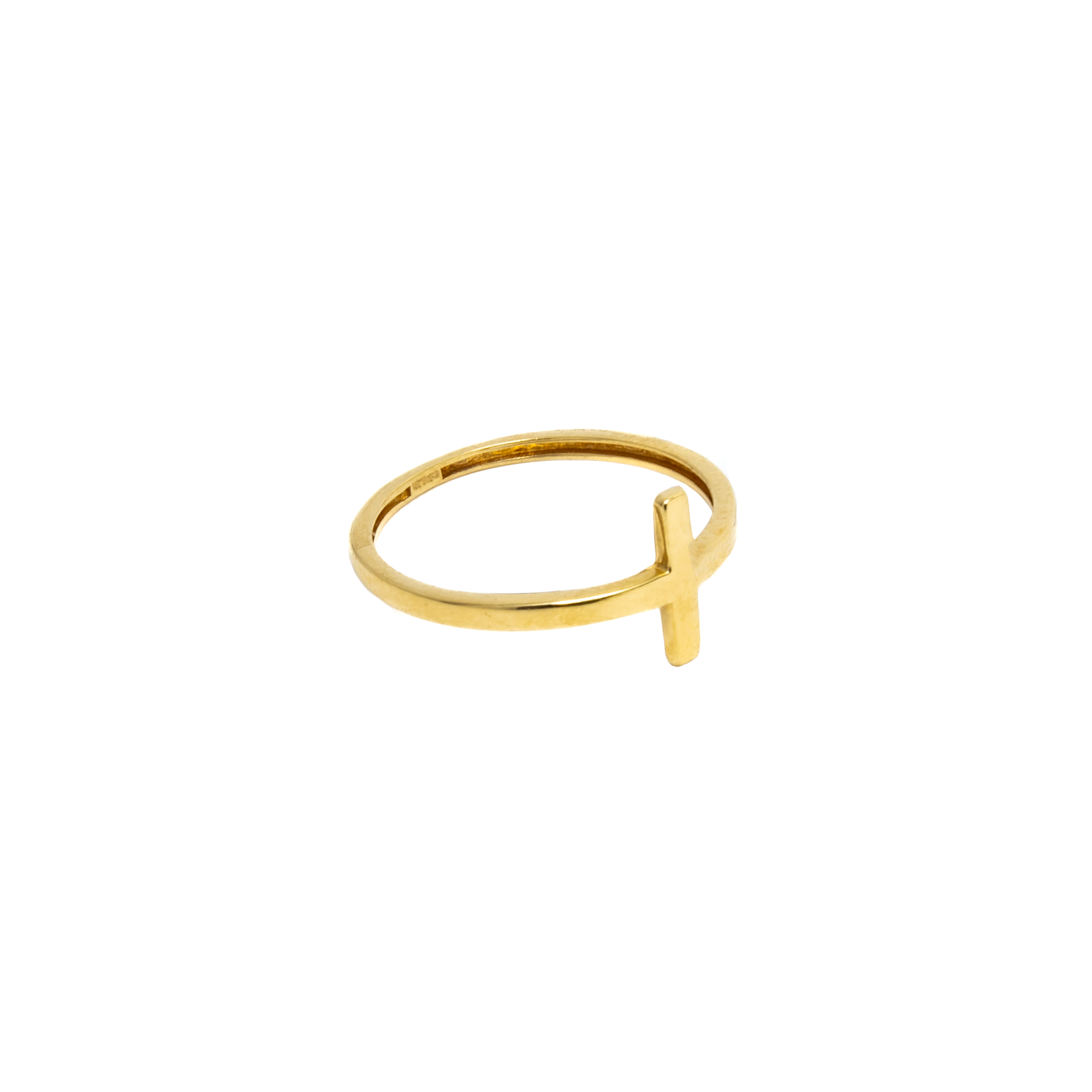 Anillo Cruz Oro Italiano 14 Kilates.