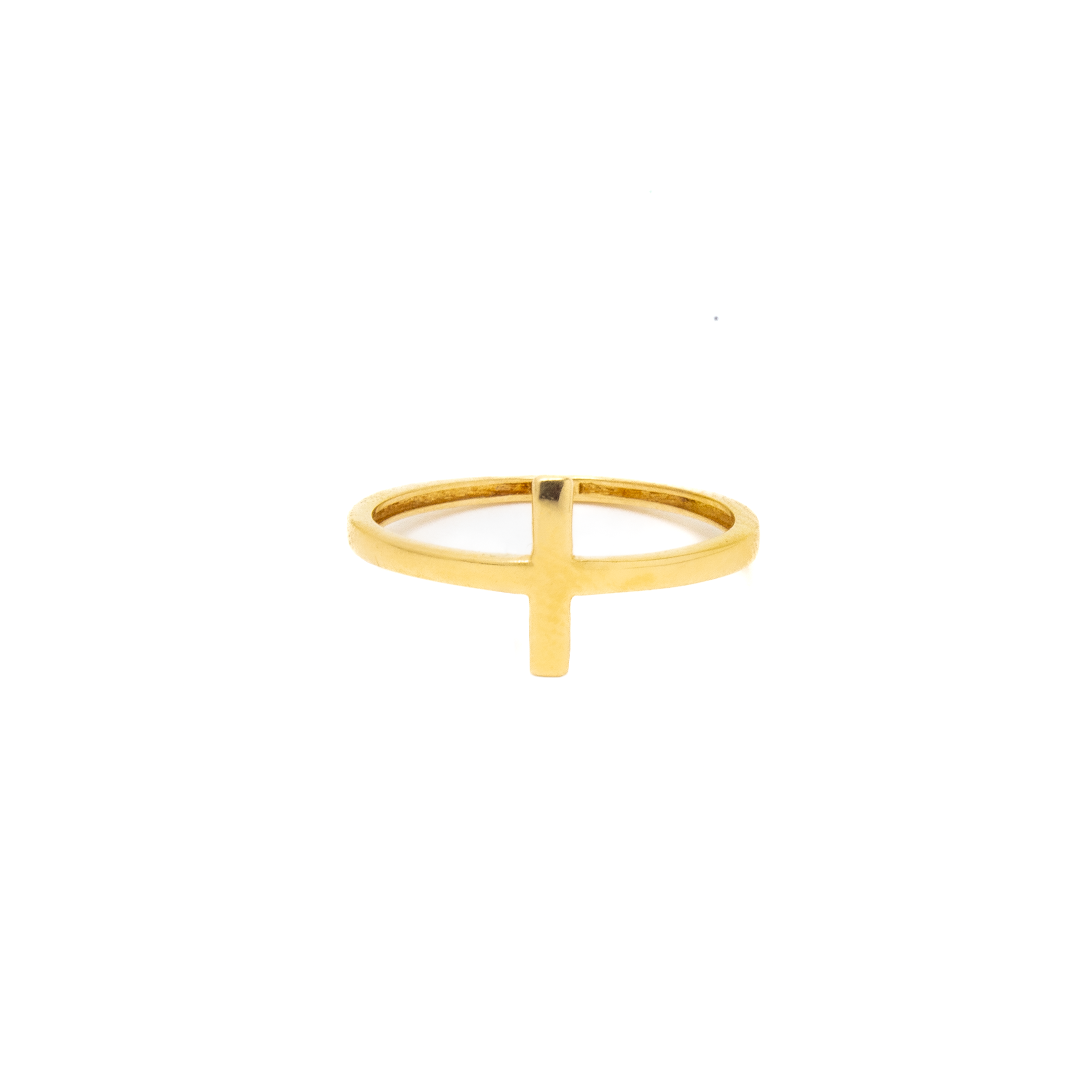 Anillo Cruz Oro Italiano 14 Kilates.