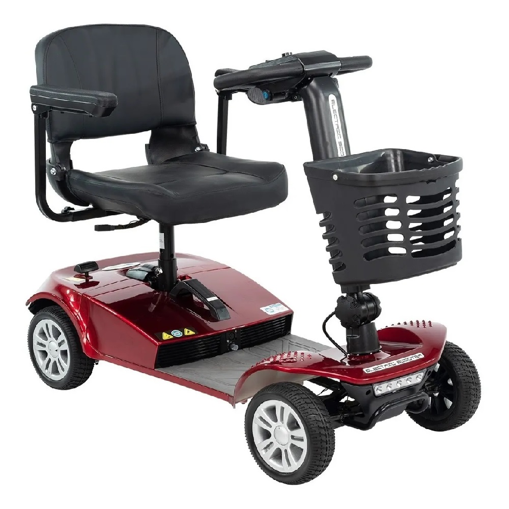Silla De Ruedas Scooter Eléctrico Medical Store  4 Ruedas Plegable Luz Led Roja
