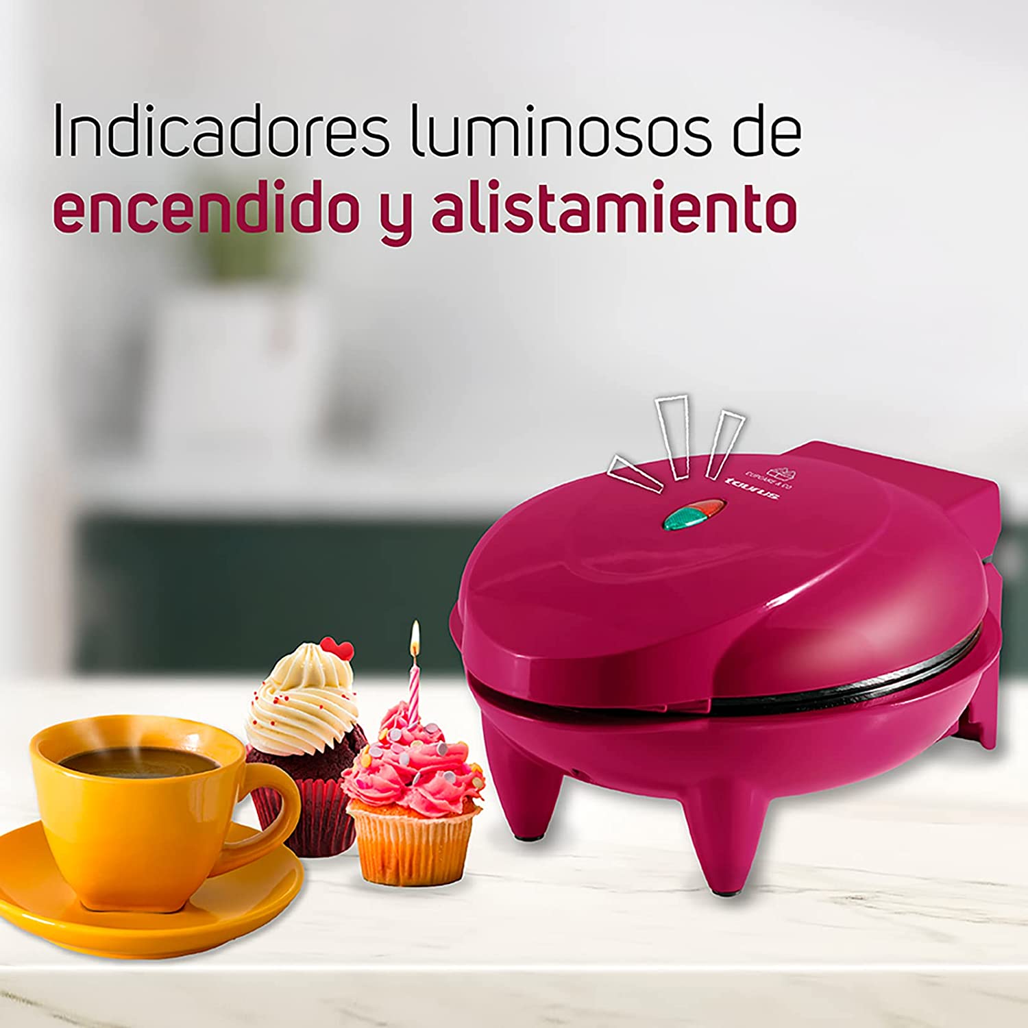 Máquina para hacer 4 Cupcakes CUPCAKE-CO Color Rosa Taurus