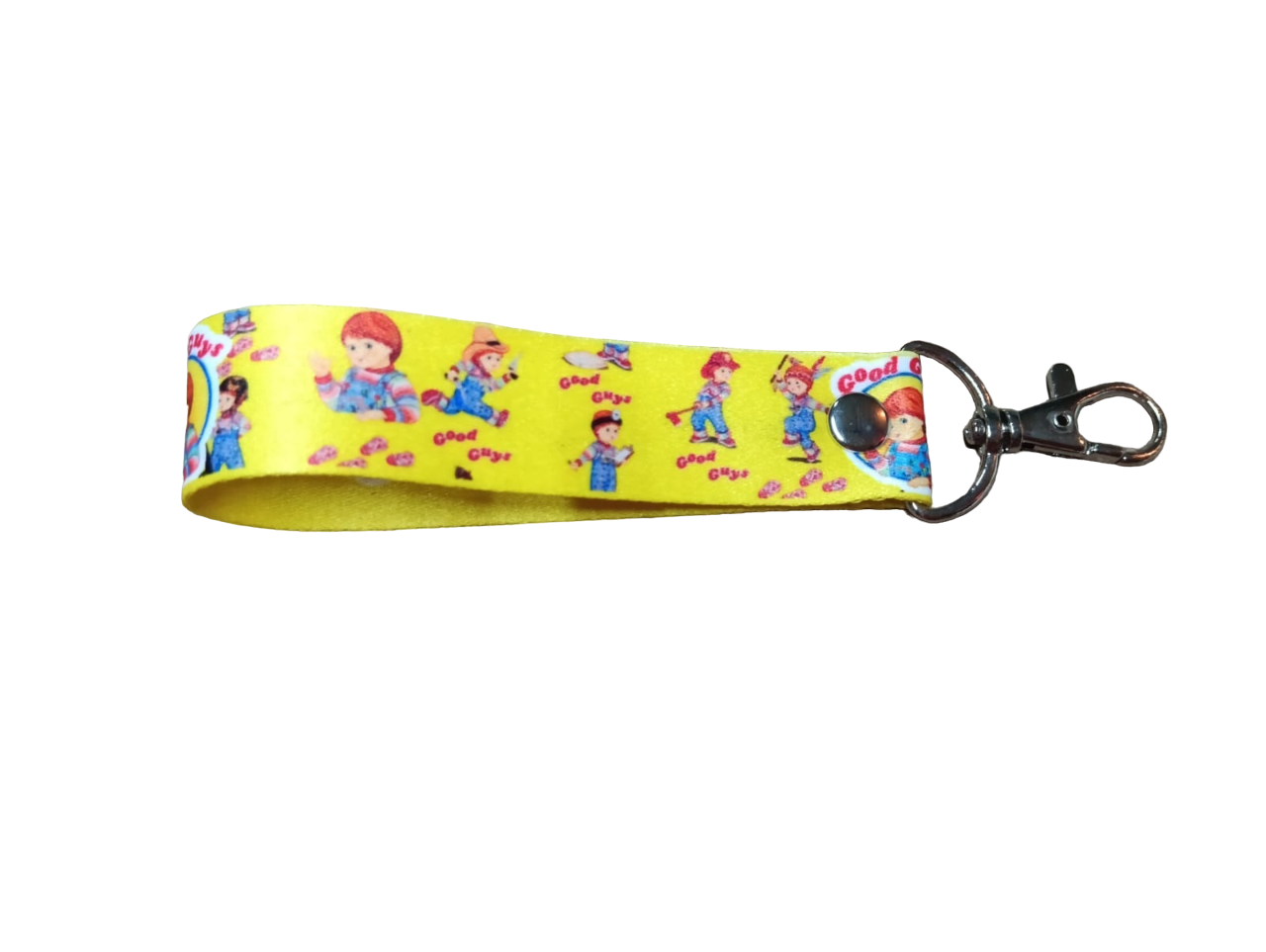 Lanyard Chucky, Llavero chico, cinta para credencial, porta gafete, Cinta llaves, Marca Bisonte.