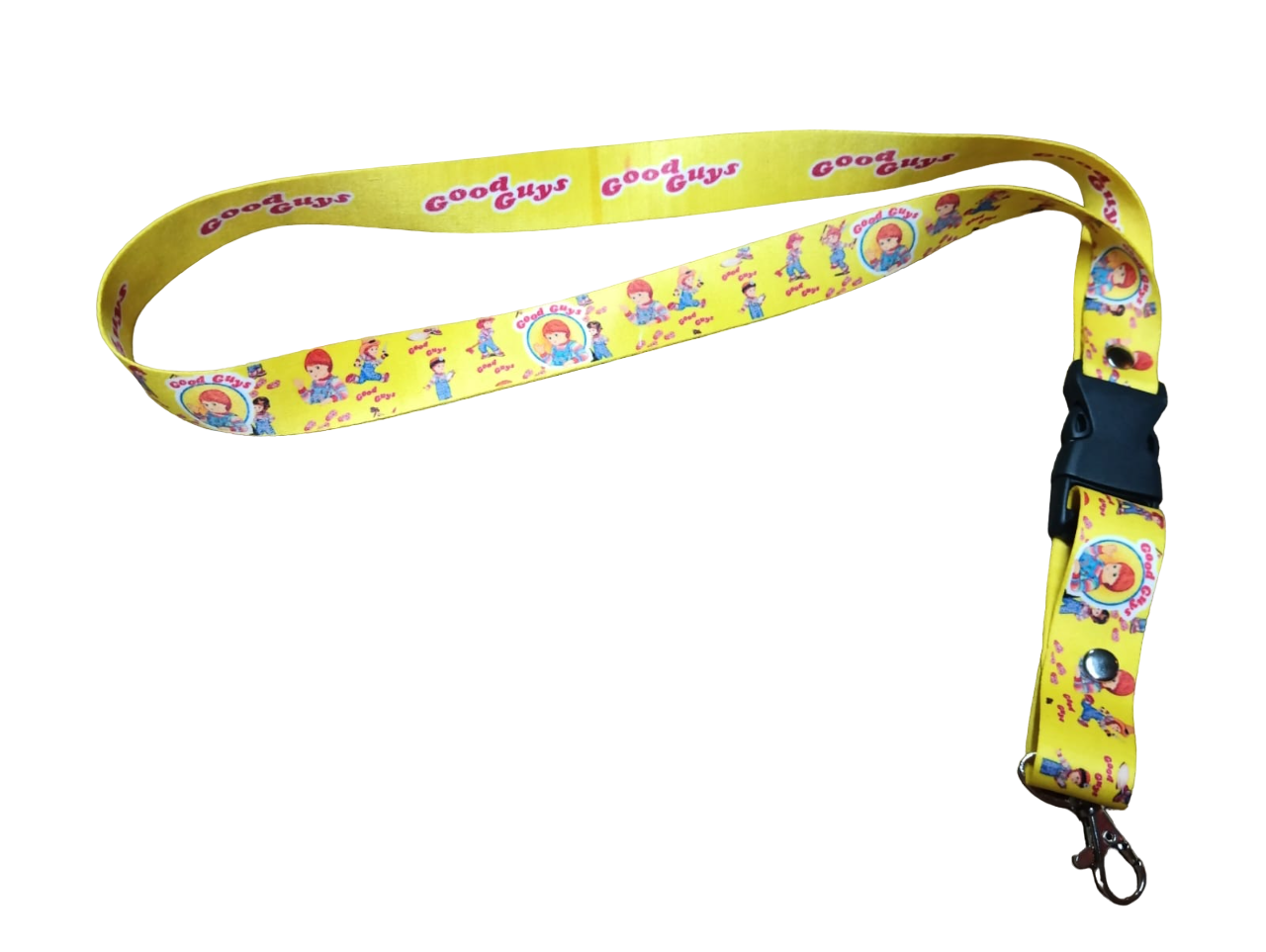 Lanyard chucky, good guys, porta credencial, cinta para llaves, marca bisonte .
