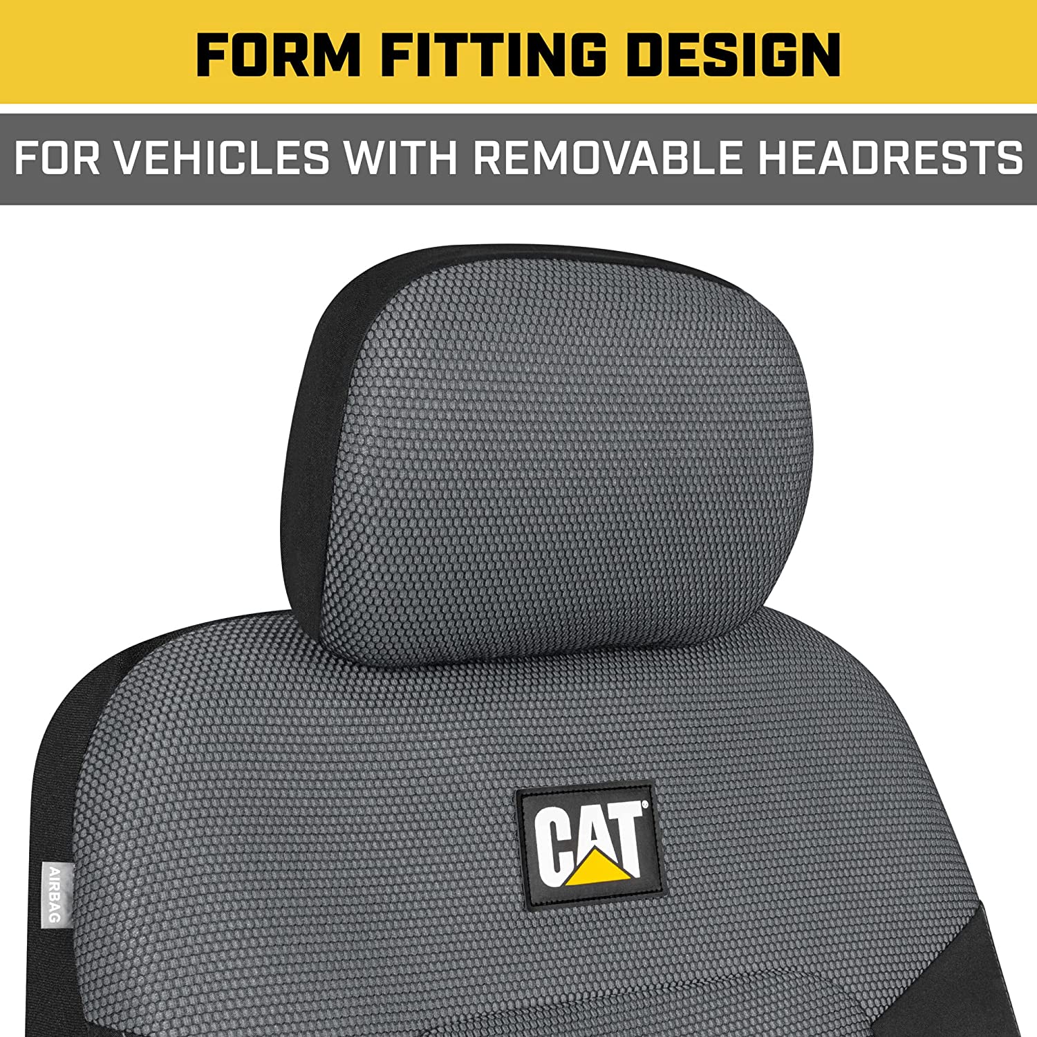 Caterpillar Meshflex - 2 Fundas De Asiento De Automóvil Gris