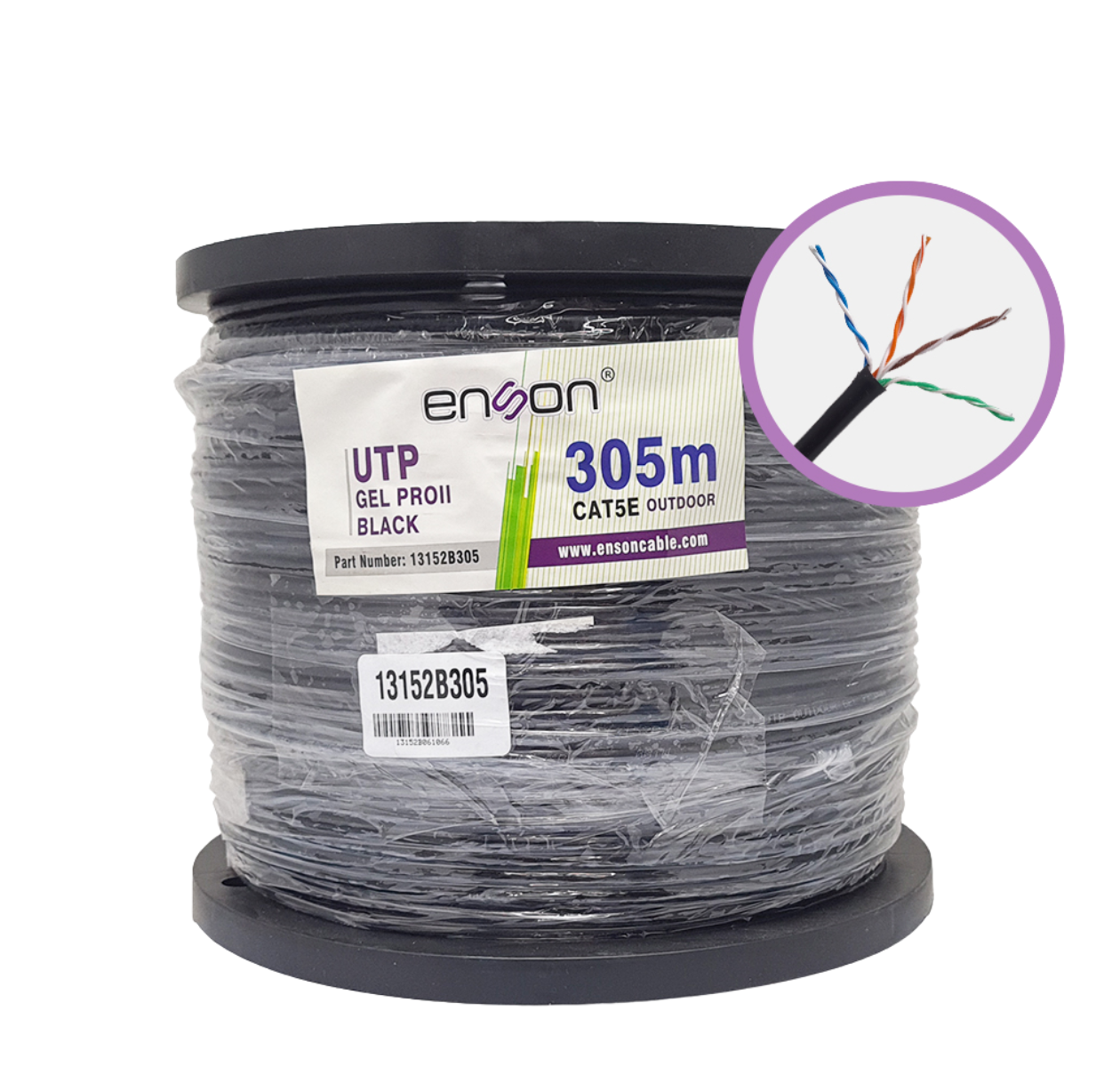Cable UTP Cat5E Serie PRO-II C/GEL Calibe 24 AWG 100% Cobre 13152B305