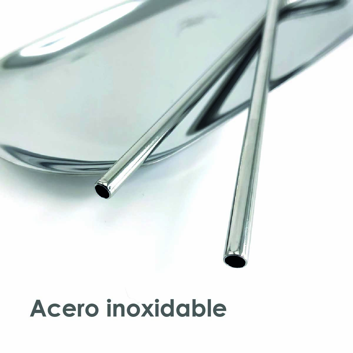 Paquete de 100 popotes de acero inoxidable reutilizables (mixtos)