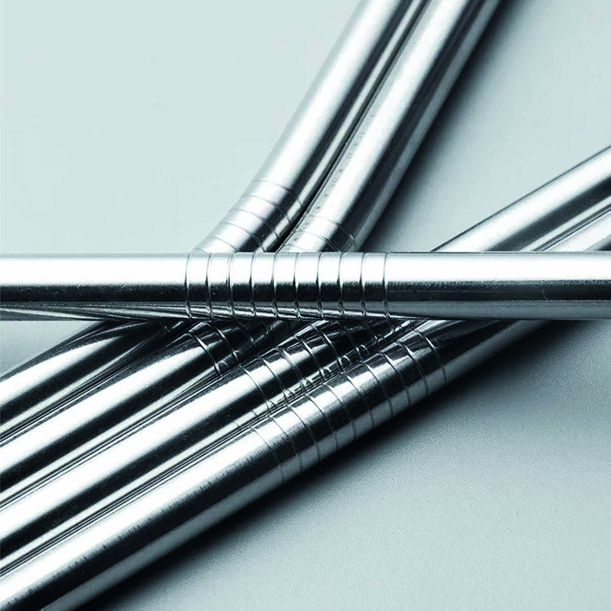 Paquete de 100 popotes de acero inoxidable reutilizables (mixtos)