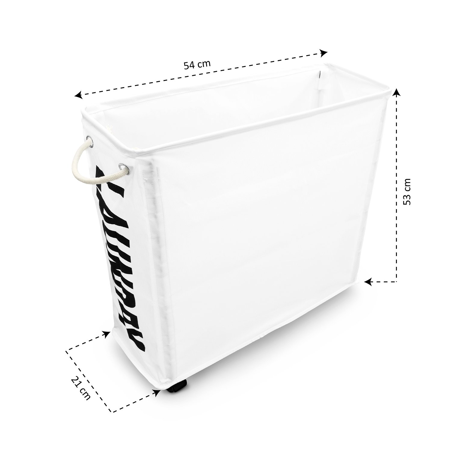 Euroshowers - Cesto para la ropa sucia plegable rectangular, 75 L, altura x  ancho x profundidad, aprox. 60 x 40 x 22 cm, color blanco : :  Hogar y cocina