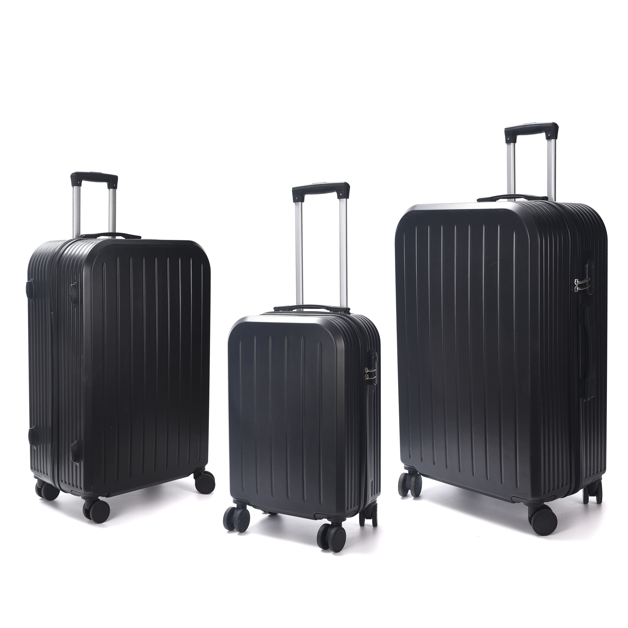 Set De 3 Maletas De Viaje Candado Llantas Alta Resistencia