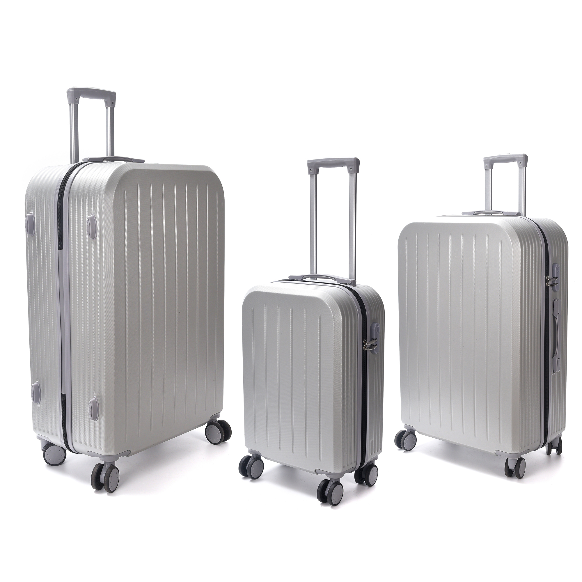 Set De 3 Maletas De Viaje Candado Llantas Alta Resistencia