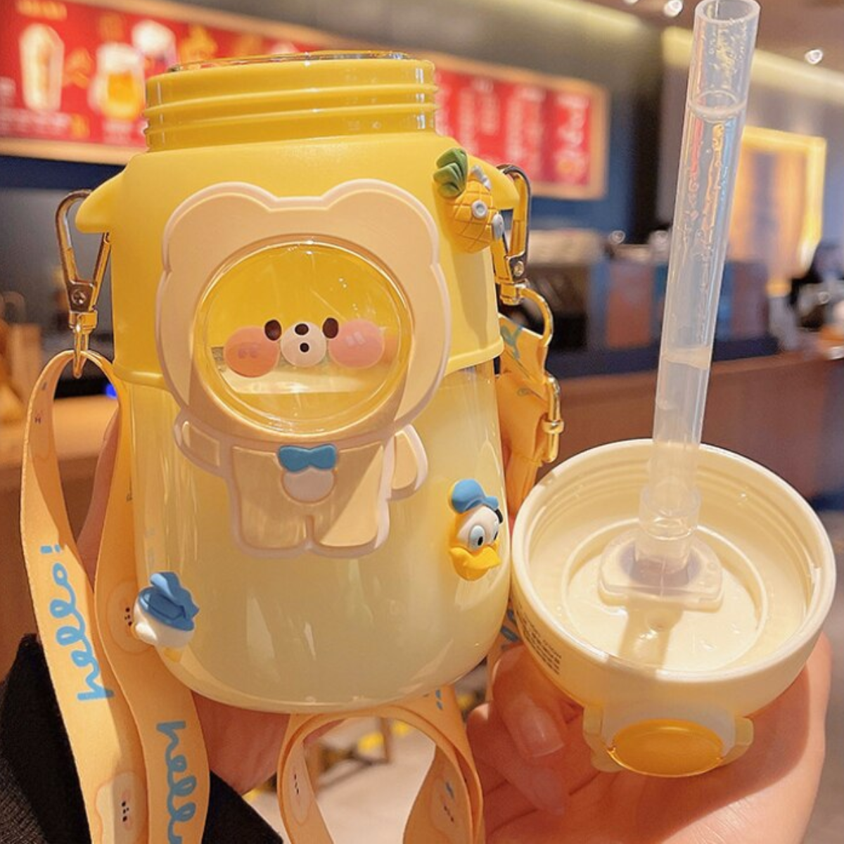 Termo Agua Diseño Osito Biberon Moda Mujer Niña Kawaii 750ML