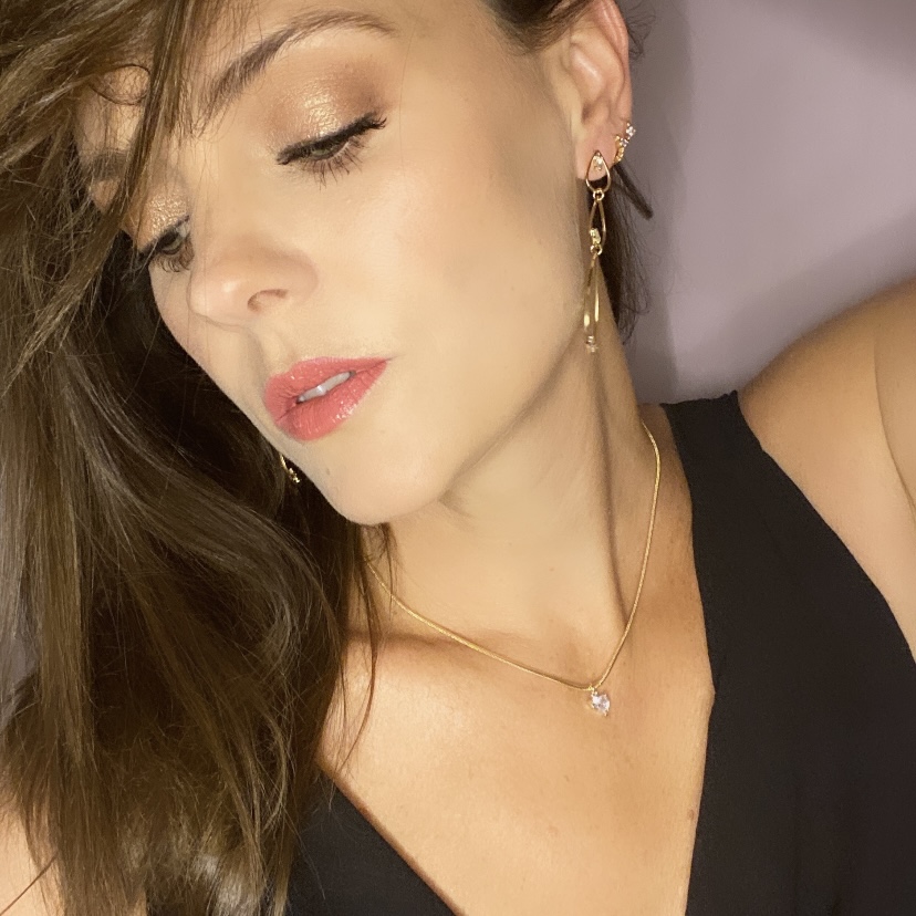 Gargantilla Collar Cola de Ratón con Corazón- baño de oro 18k